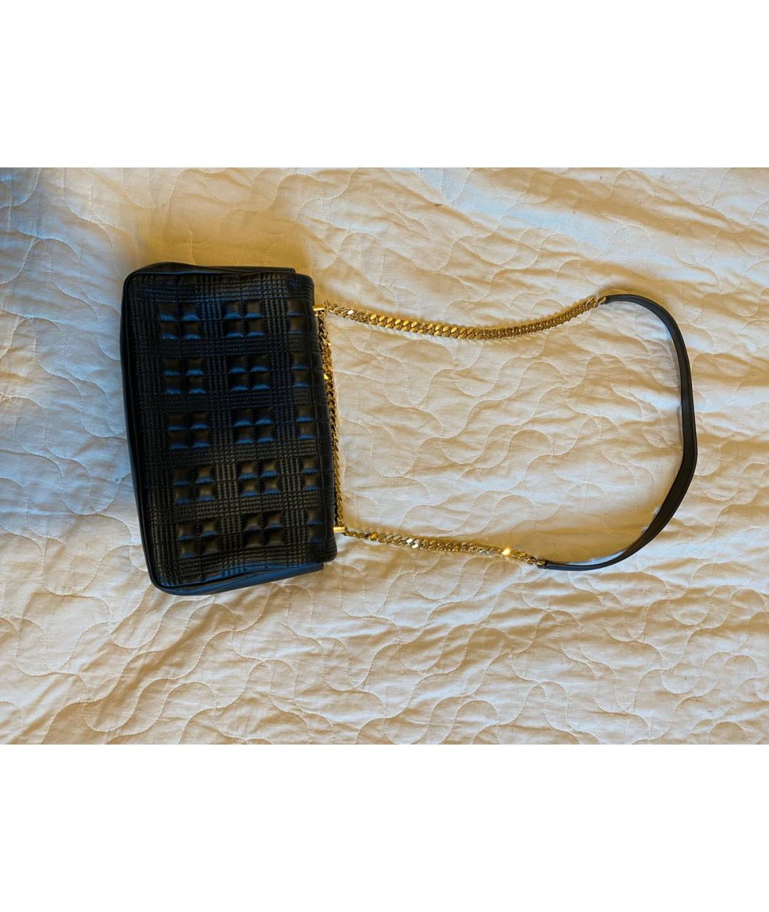 BURBERRY Черная кожаная сумка через плечо, фото 4