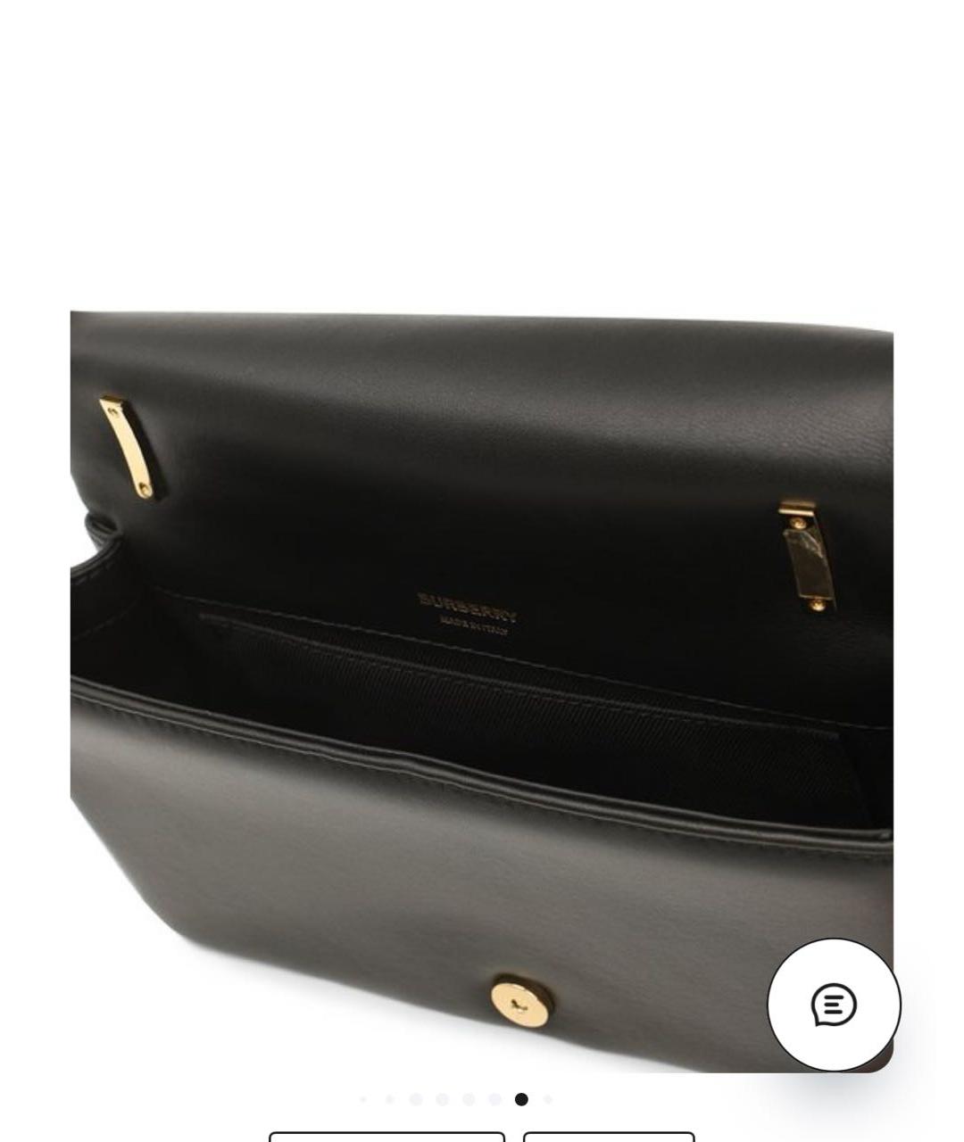 BURBERRY Черная кожаная сумка через плечо, фото 3