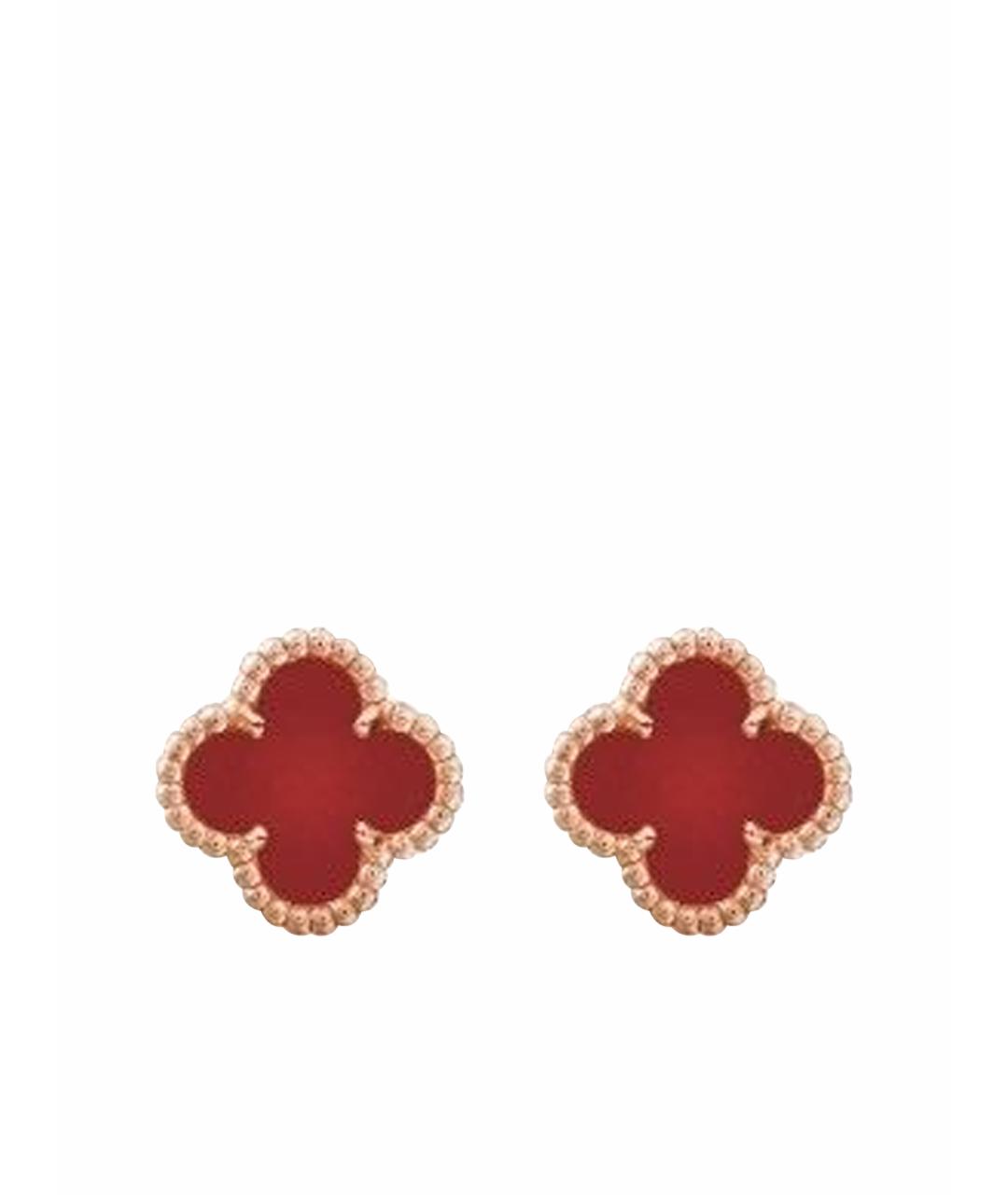 VAN CLEEF & ARPELS Бордовые серьги из розового золота, фото 1