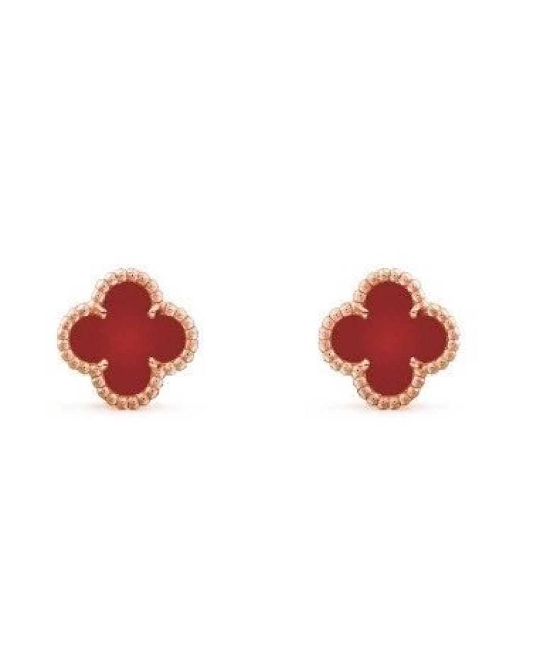 VAN CLEEF & ARPELS Бордовые серьги из розового золота, фото 3