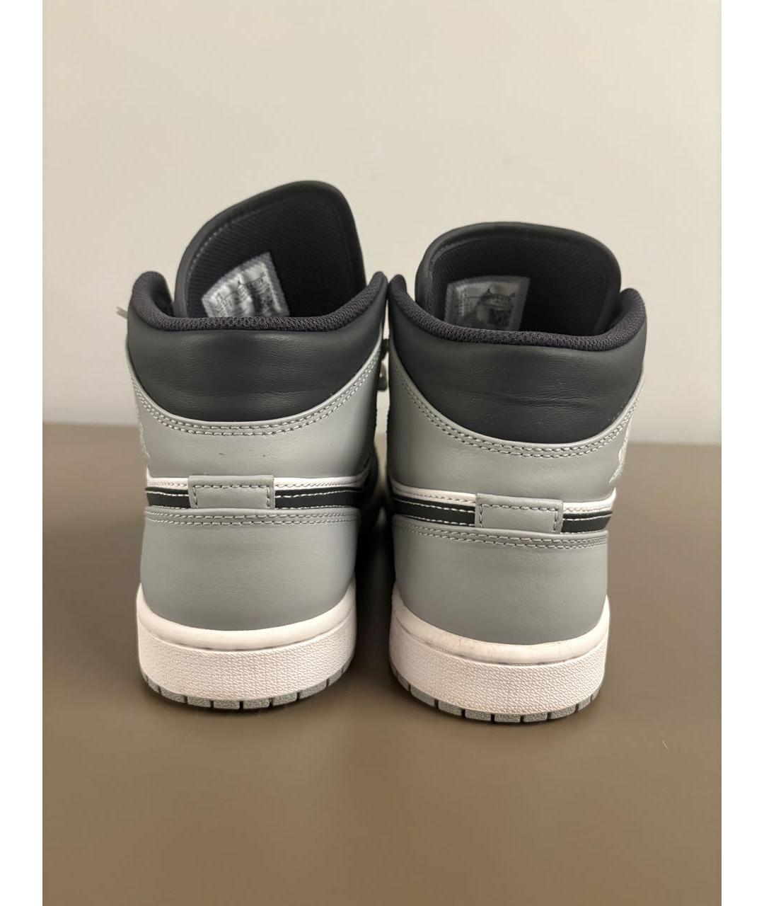 NIKE Серые кожаные кроссовки, фото 4