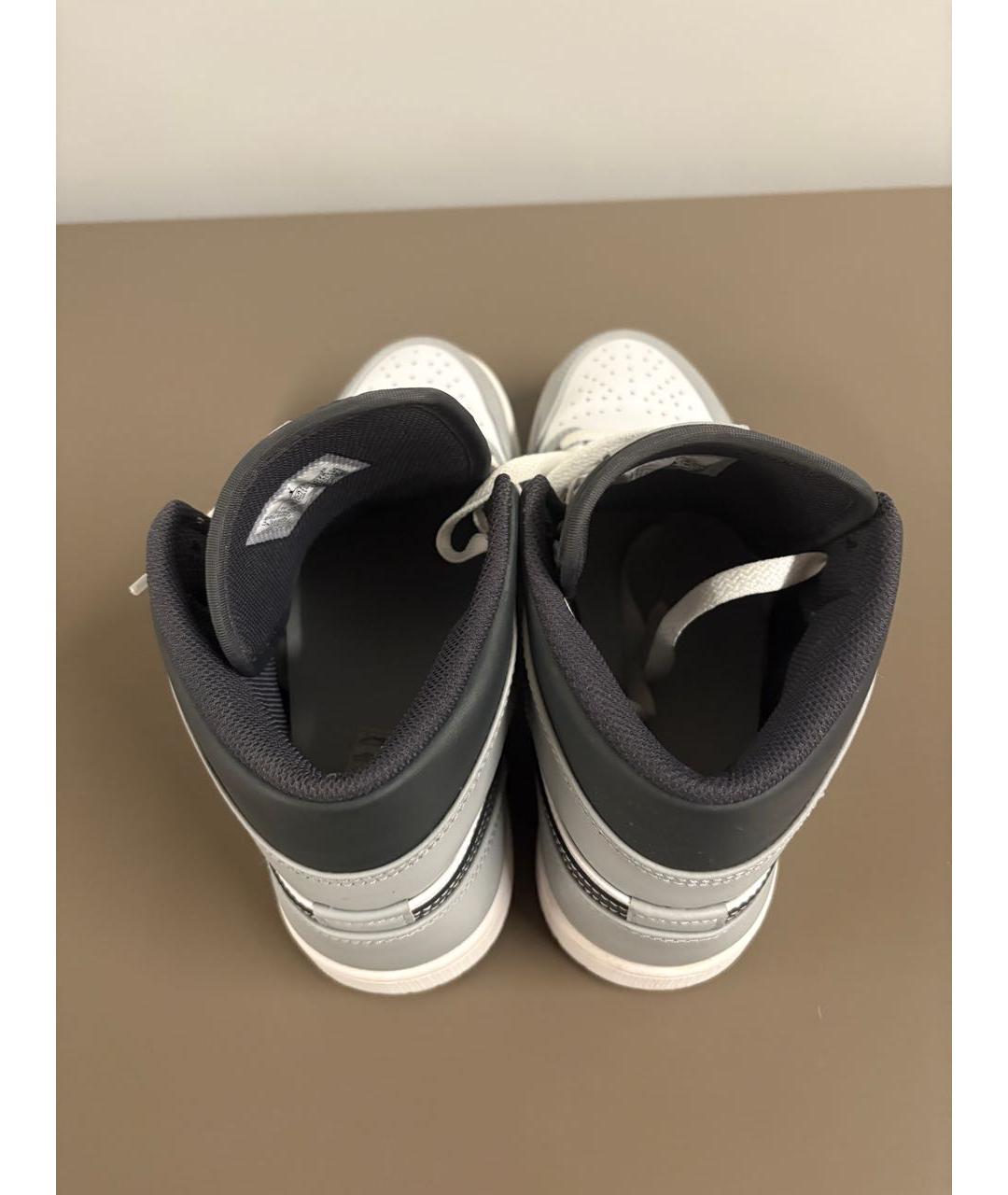 NIKE Серые кожаные кроссовки, фото 3