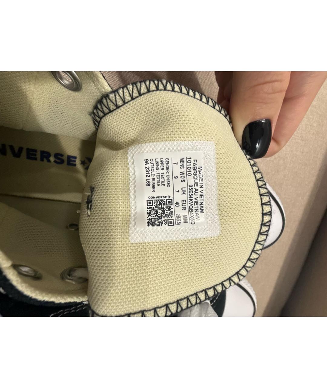 CONVERSE Черные кеды, фото 5