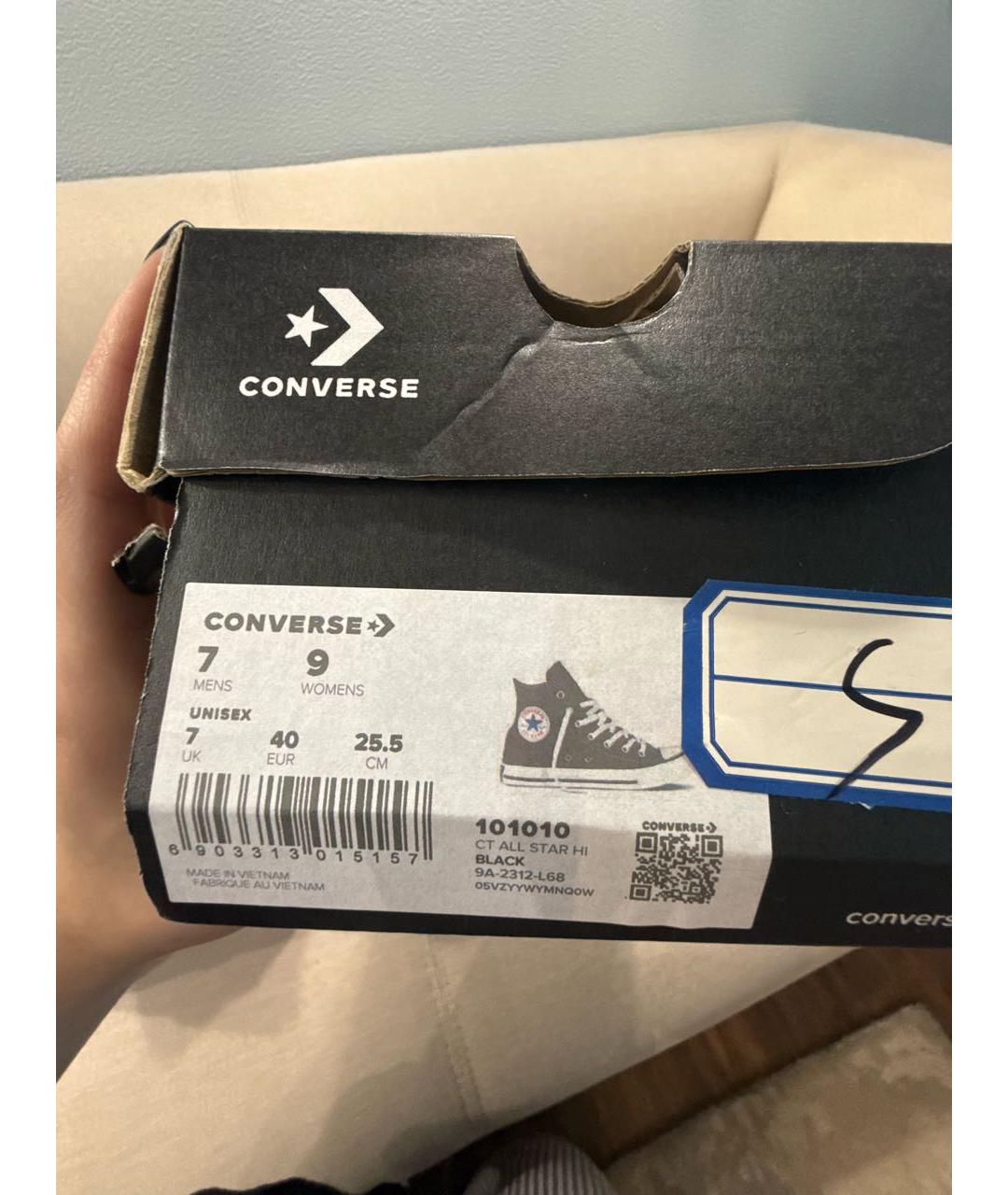 CONVERSE Черные кеды, фото 6