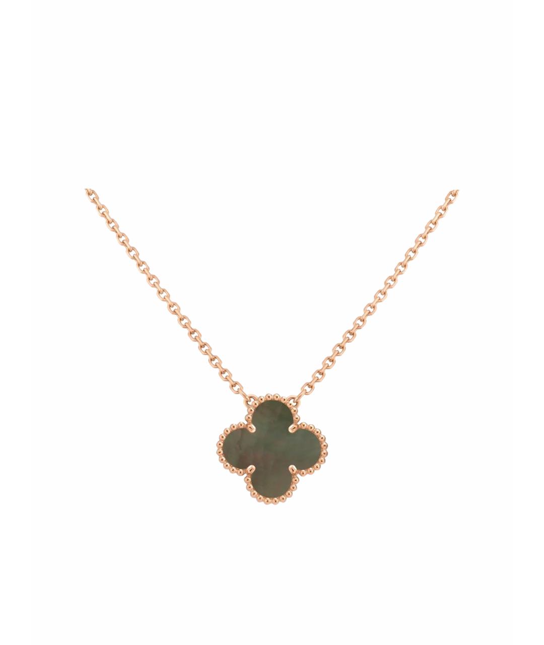 VAN CLEEF & ARPELS Антрацитовая подвеска из розового золота, фото 1