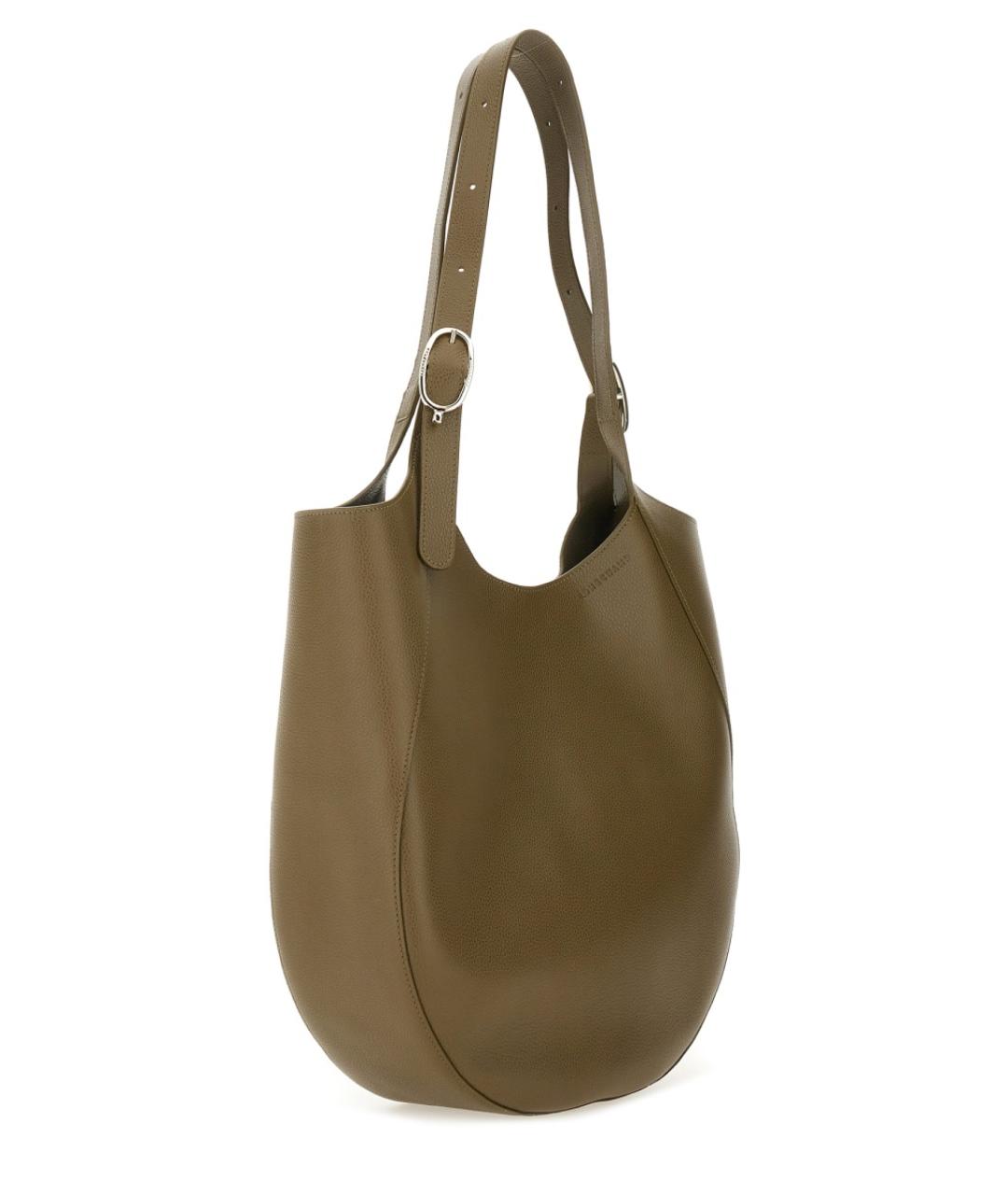 LONGCHAMP Хаки кожаная сумка тоут, фото 2