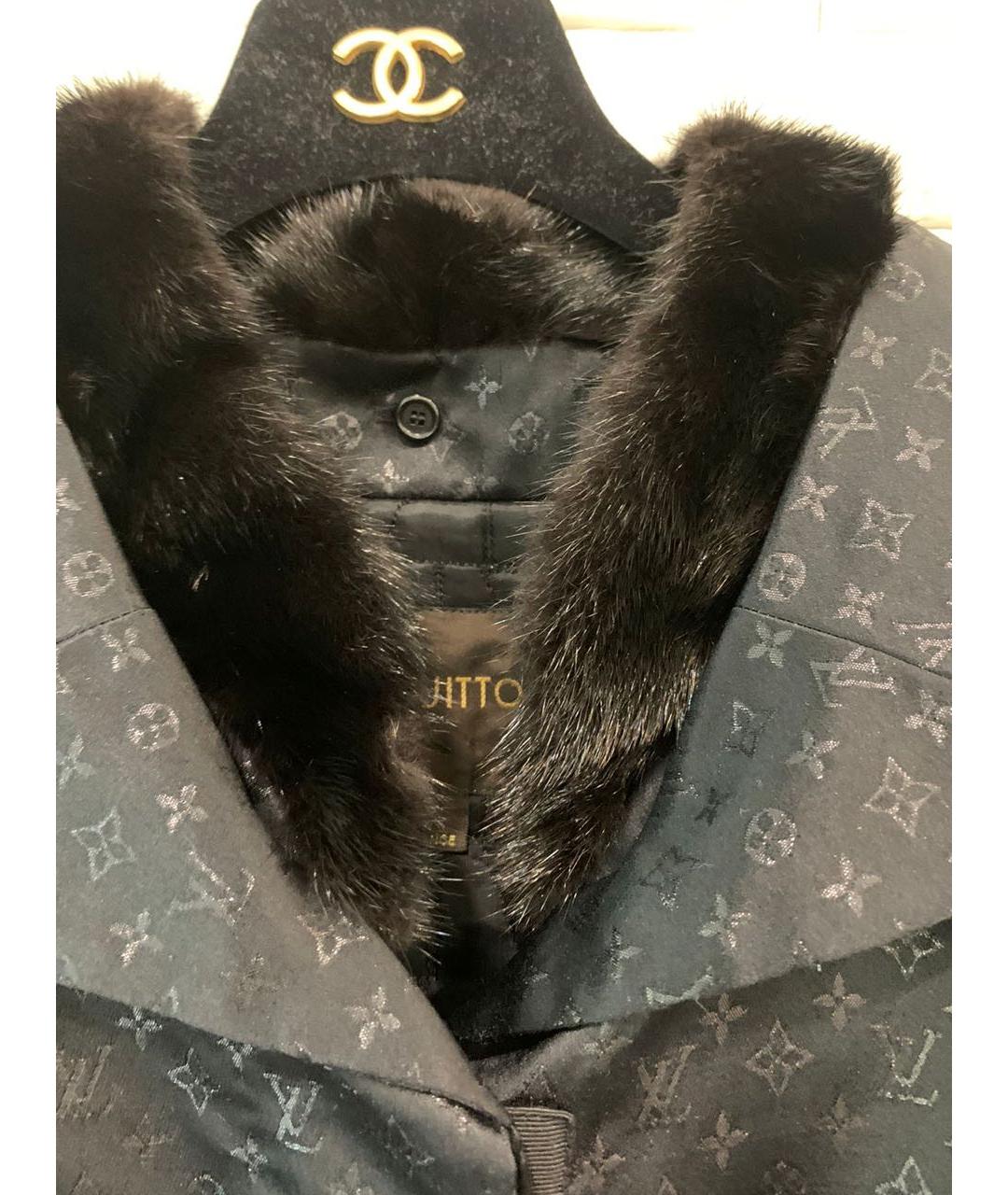 LOUIS VUITTON Черное шелковое пальто, фото 4
