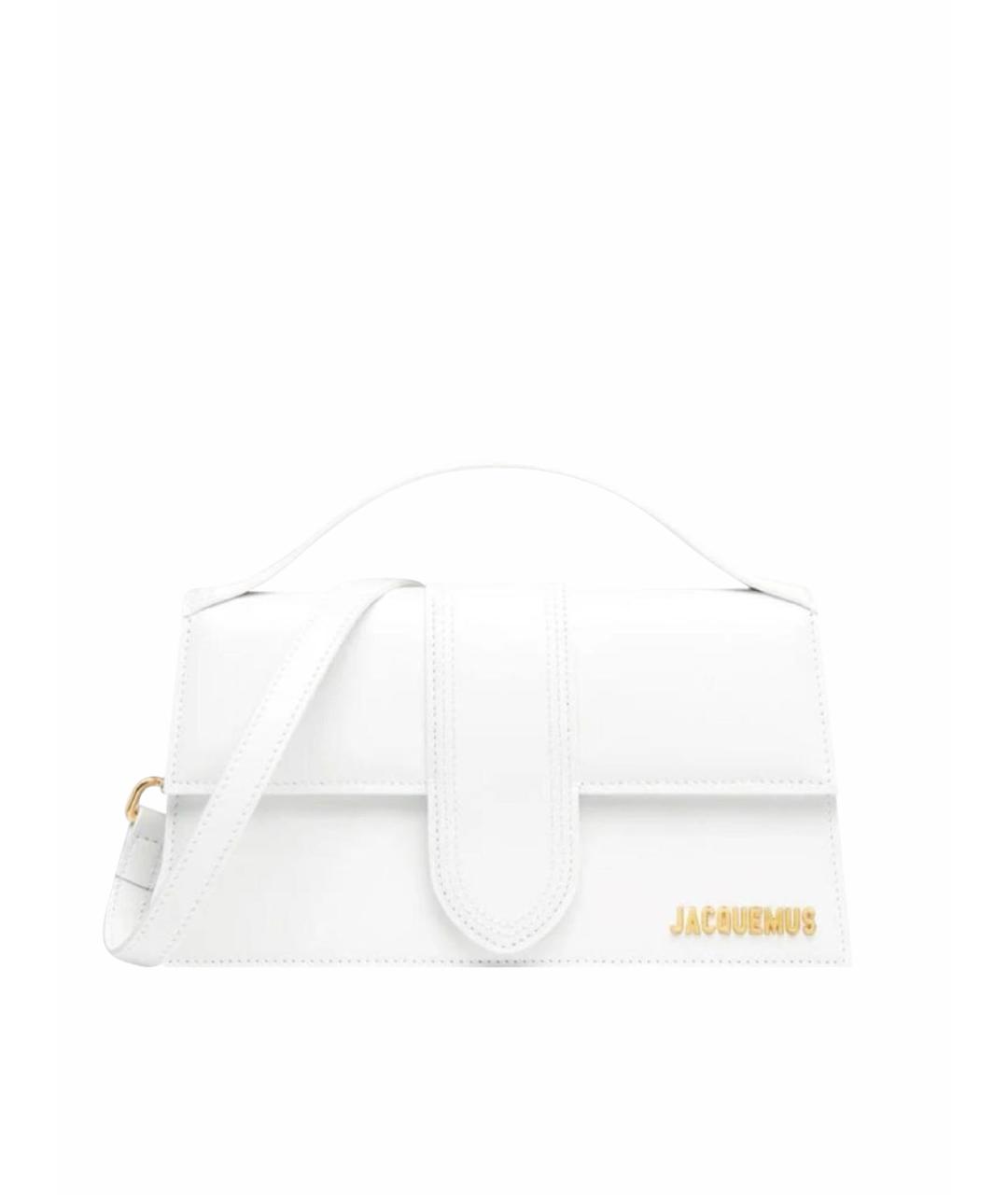 JACQUEMUS Белая кожаная сумка тоут, фото 1