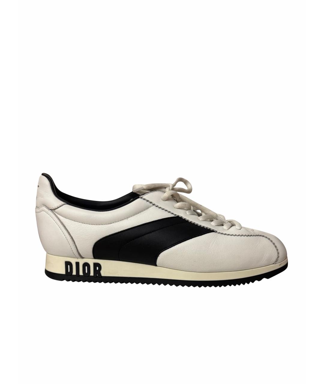 CHRISTIAN DIOR Белые кожаные кеды, фото 1