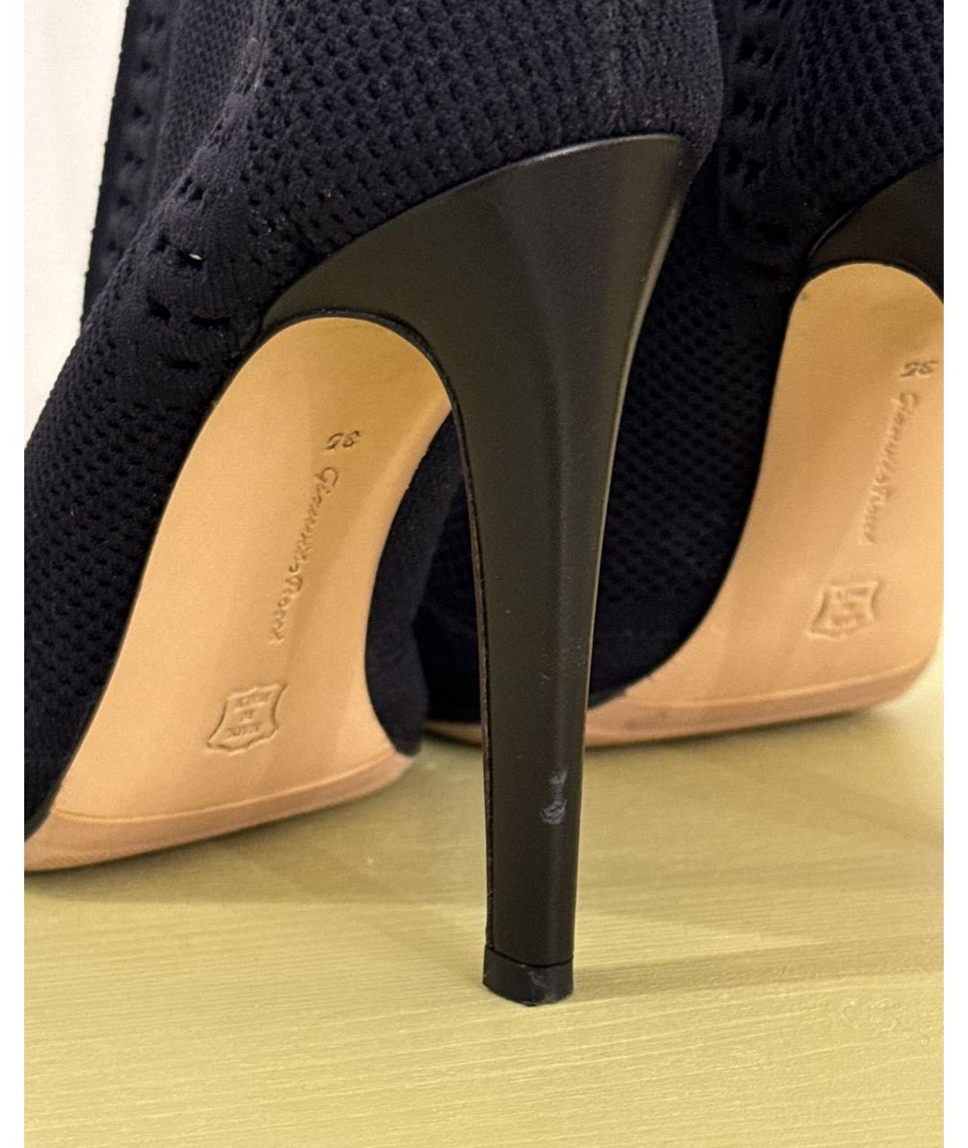 GIANVITO ROSSI Черные текстильные ботильоны, фото 5