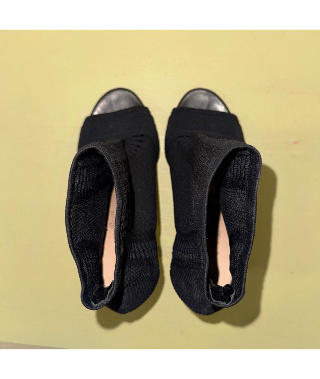 GIANVITO ROSSI Черные текстильные ботильоны, фото 3