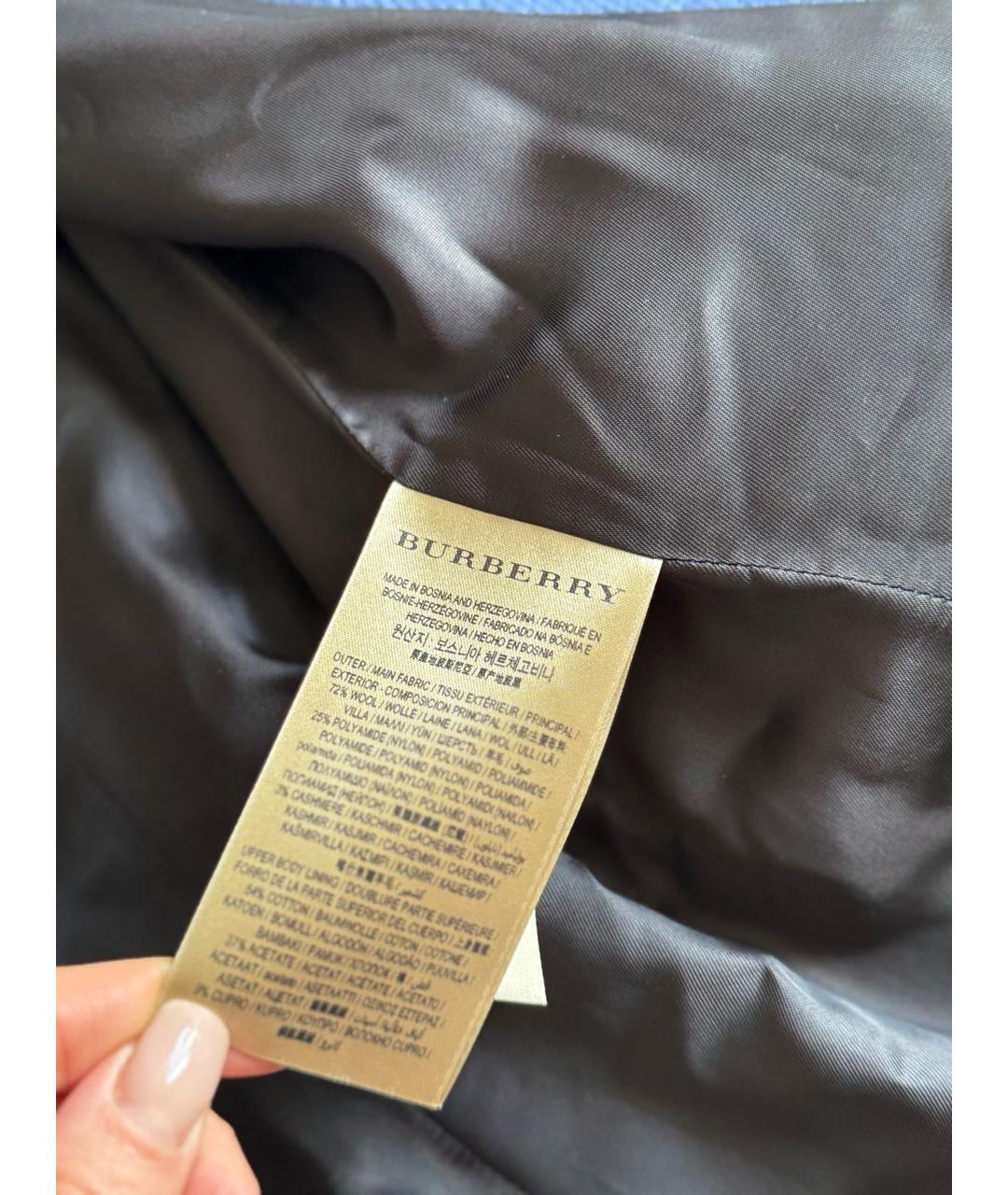 BURBERRY Синее пальто, фото 6