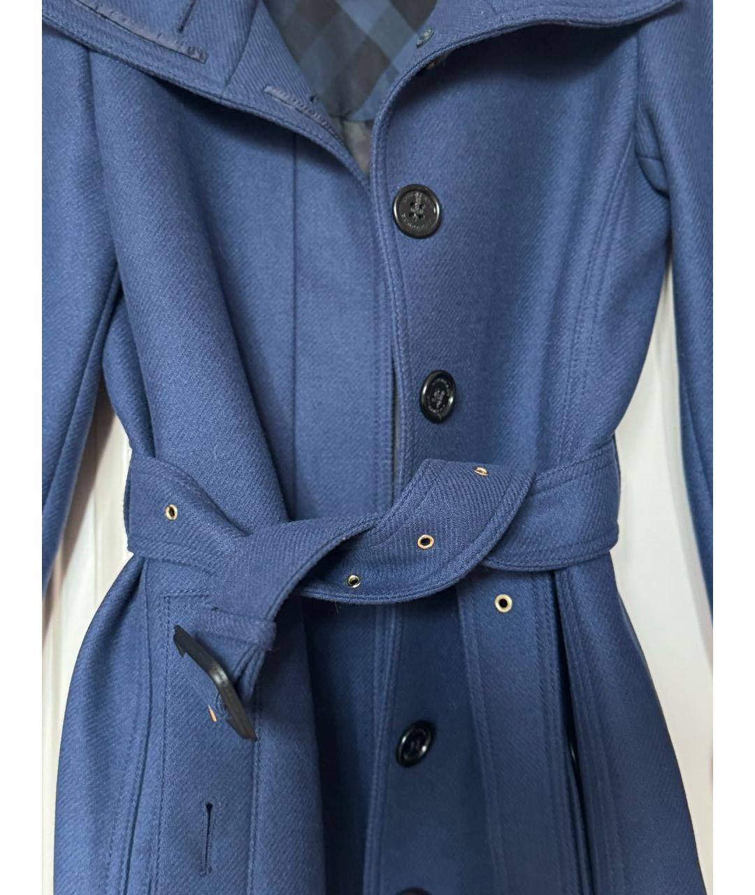 BURBERRY Синее пальто, фото 2