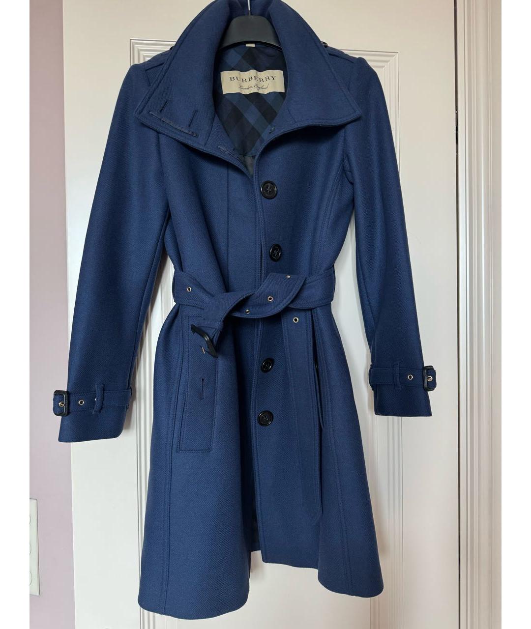 BURBERRY Синее пальто, фото 7