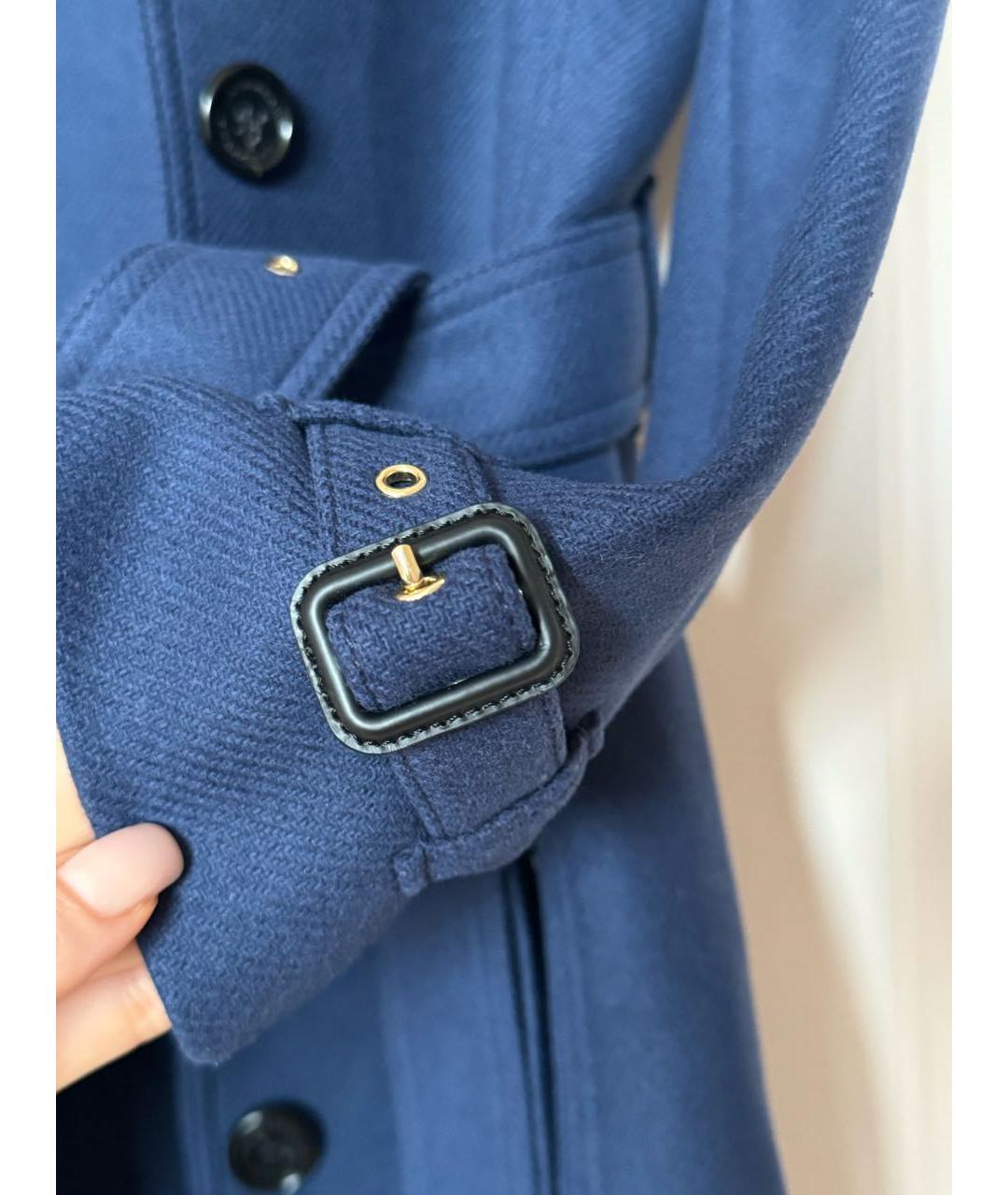 BURBERRY Синее пальто, фото 3