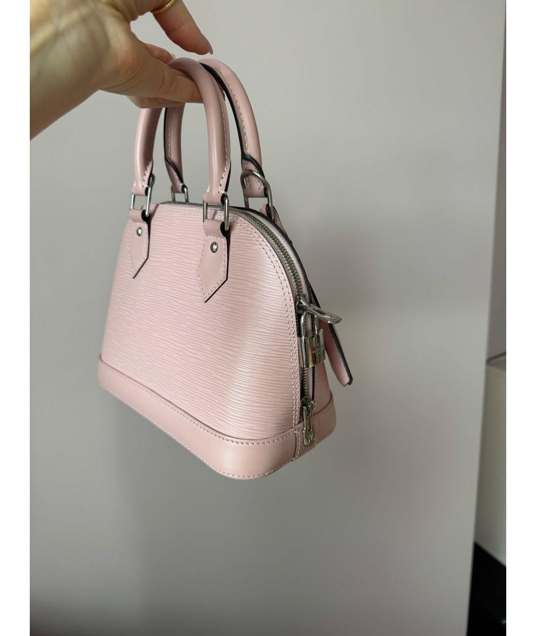 LOUIS VUITTON Розовая кожаная сумка с короткими ручками, фото 2