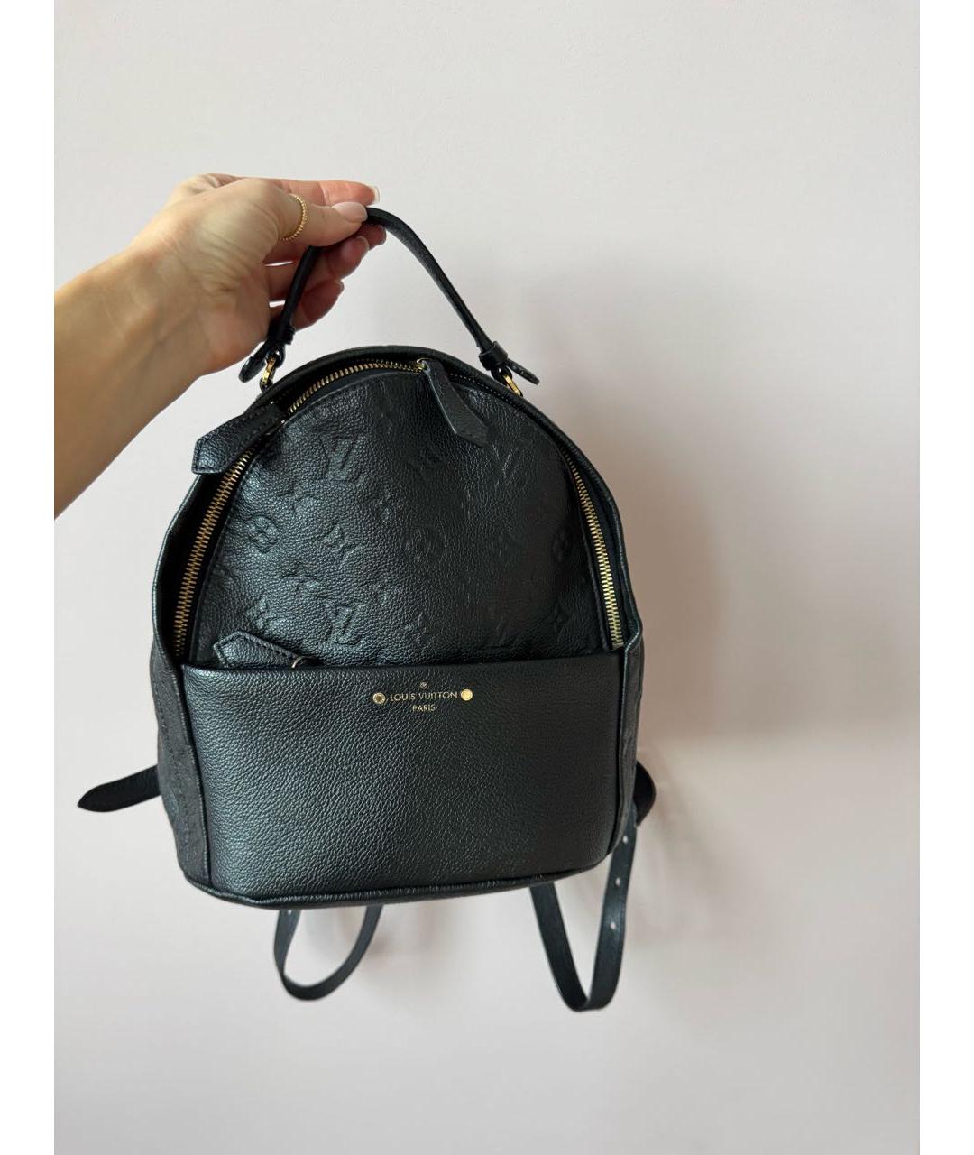 LOUIS VUITTON Черный кожаный рюкзак, фото 6