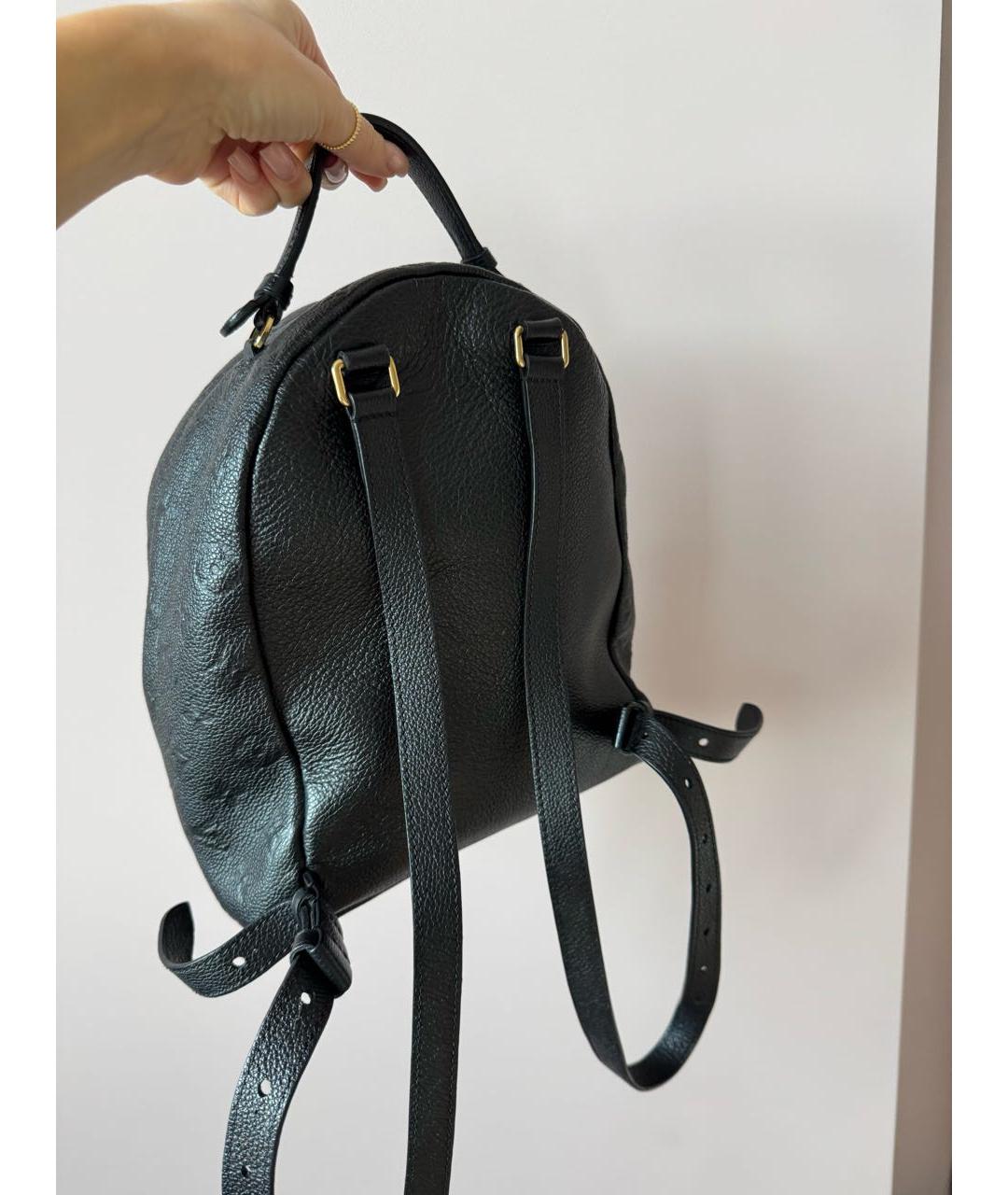 LOUIS VUITTON Черный кожаный рюкзак, фото 4