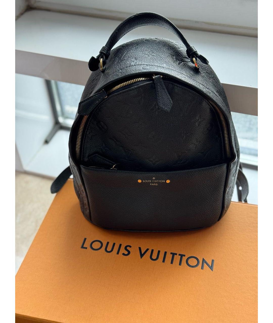 LOUIS VUITTON Черный кожаный рюкзак, фото 2