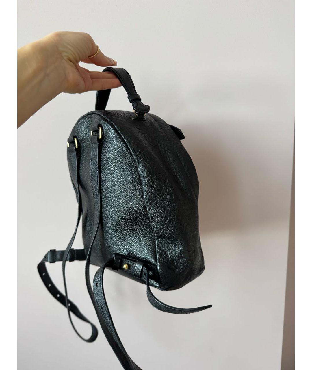 LOUIS VUITTON Черный кожаный рюкзак, фото 3
