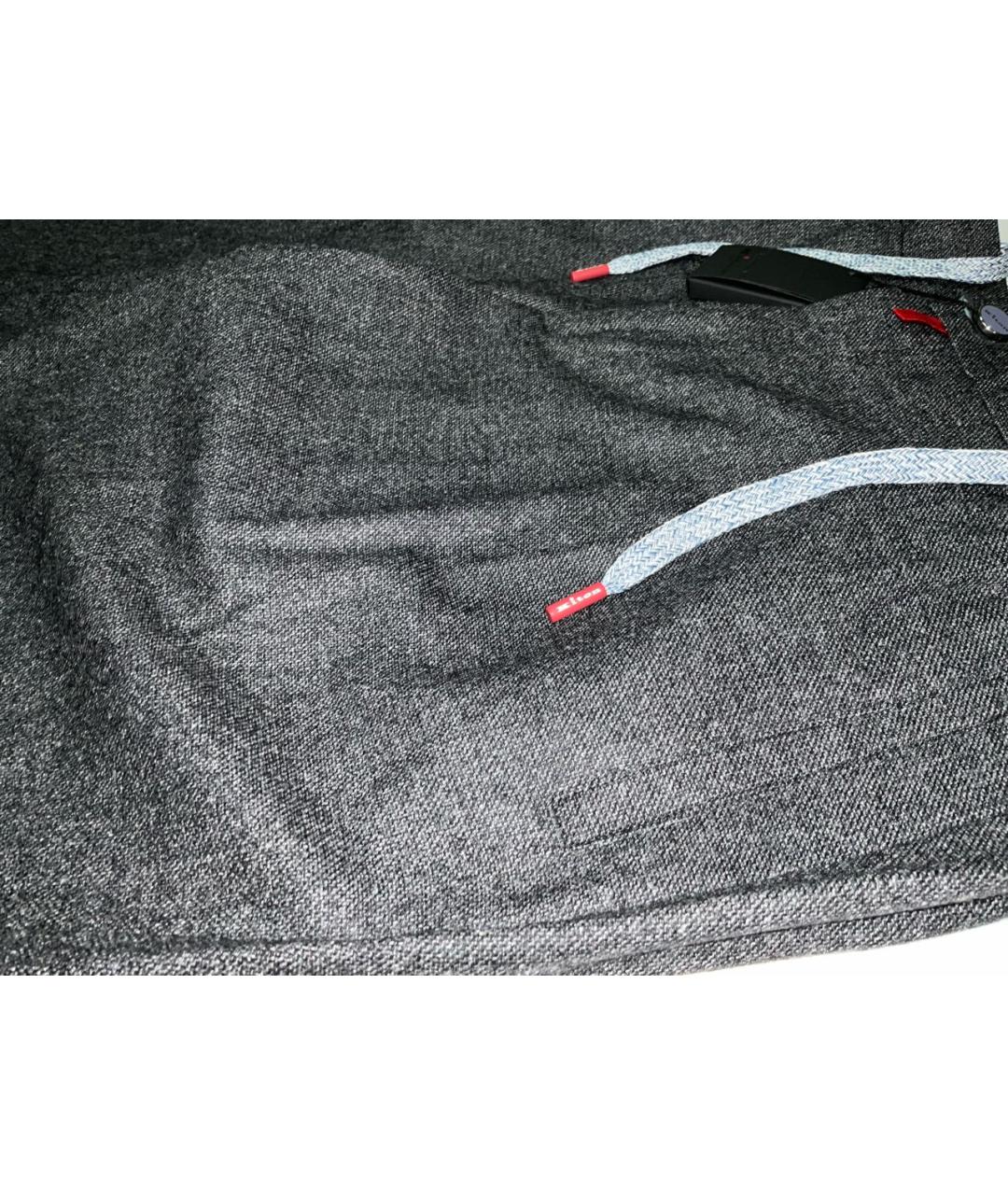KITON Антрацитовые шерстяные классические брюки, фото 2