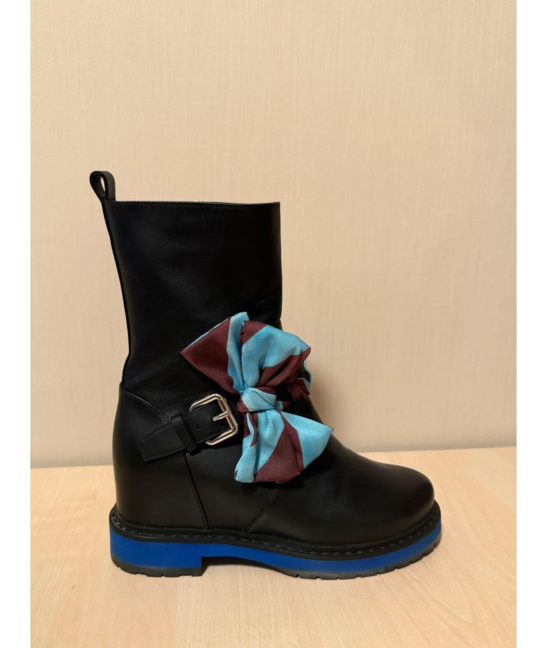 FENDI Черные кожаные полусапоги, фото 8