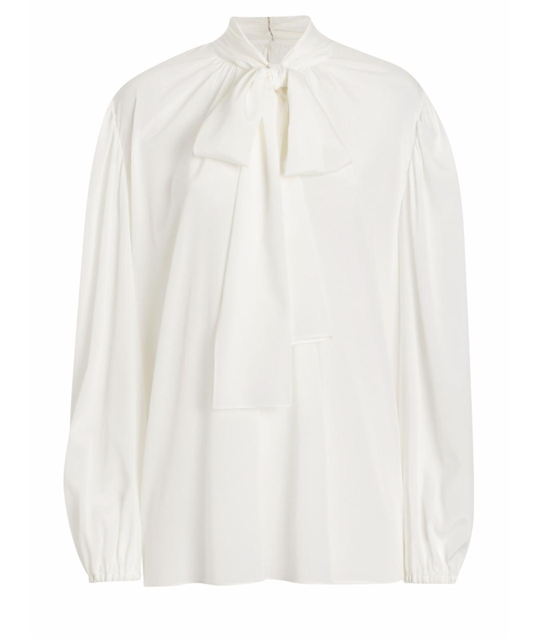 DOLCE&GABBANA Белая шелковая блузы, фото 1