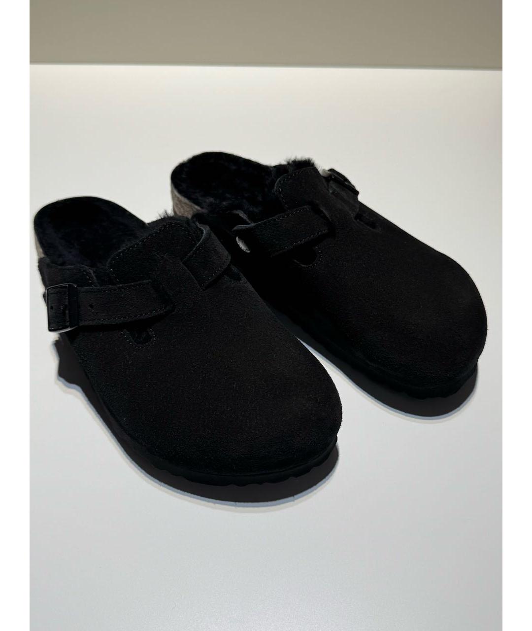 BIRKENSTOCK Черные замшевые сабо, фото 6