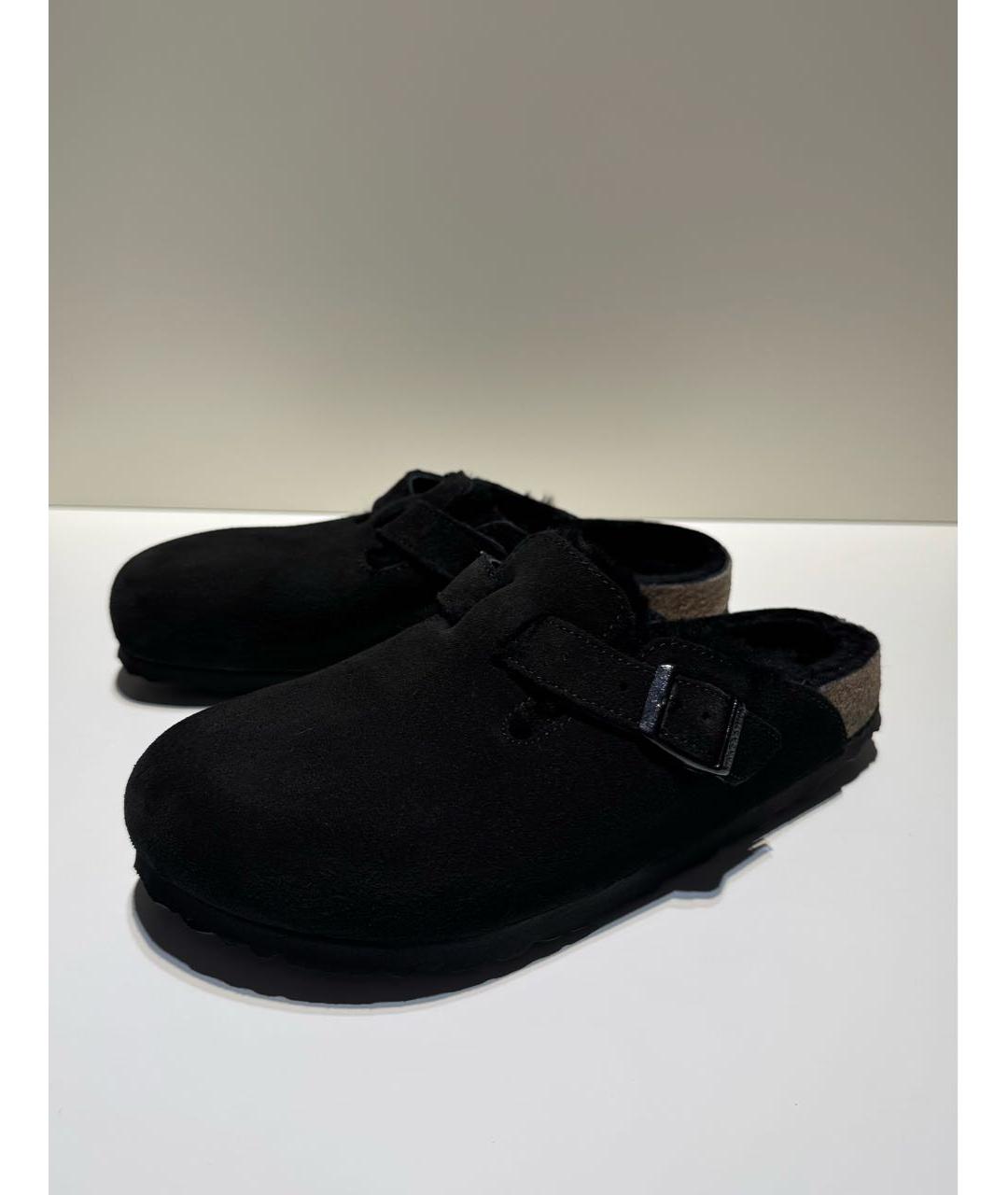 BIRKENSTOCK Черные замшевые сабо, фото 7