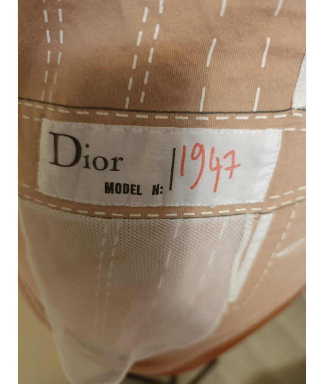 CHRISTIAN DIOR Бежевая хлопковая футболка, фото 4