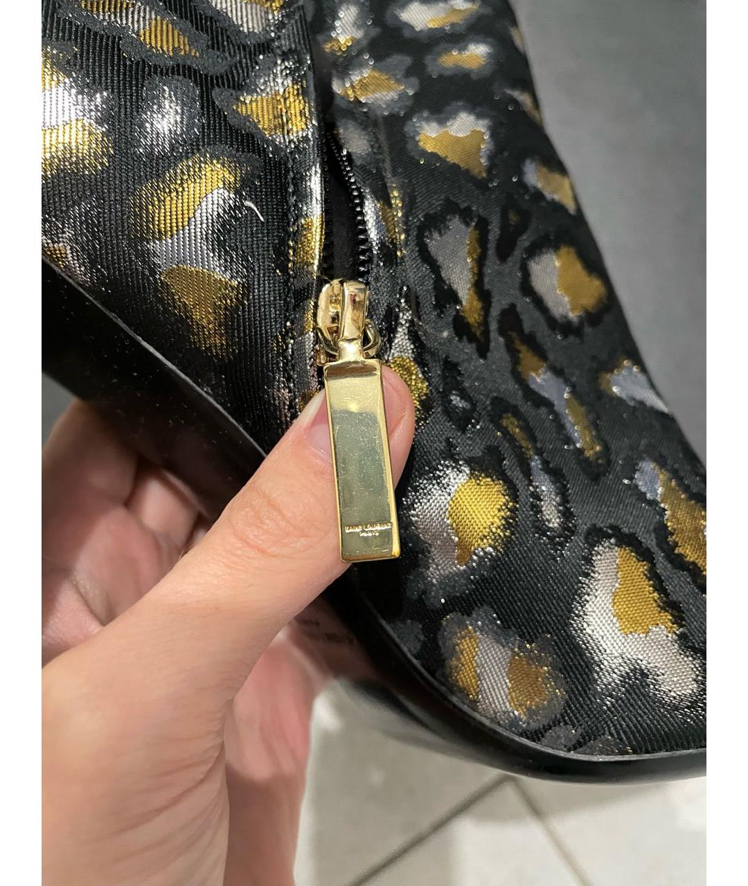 SAINT LAURENT Черные синтетические ботильоны, фото 7