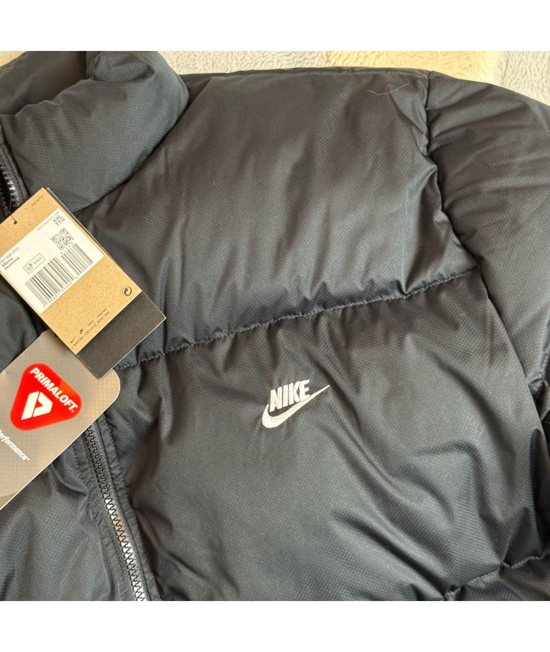 NIKE Черный полиэстеровый пуховик, фото 4