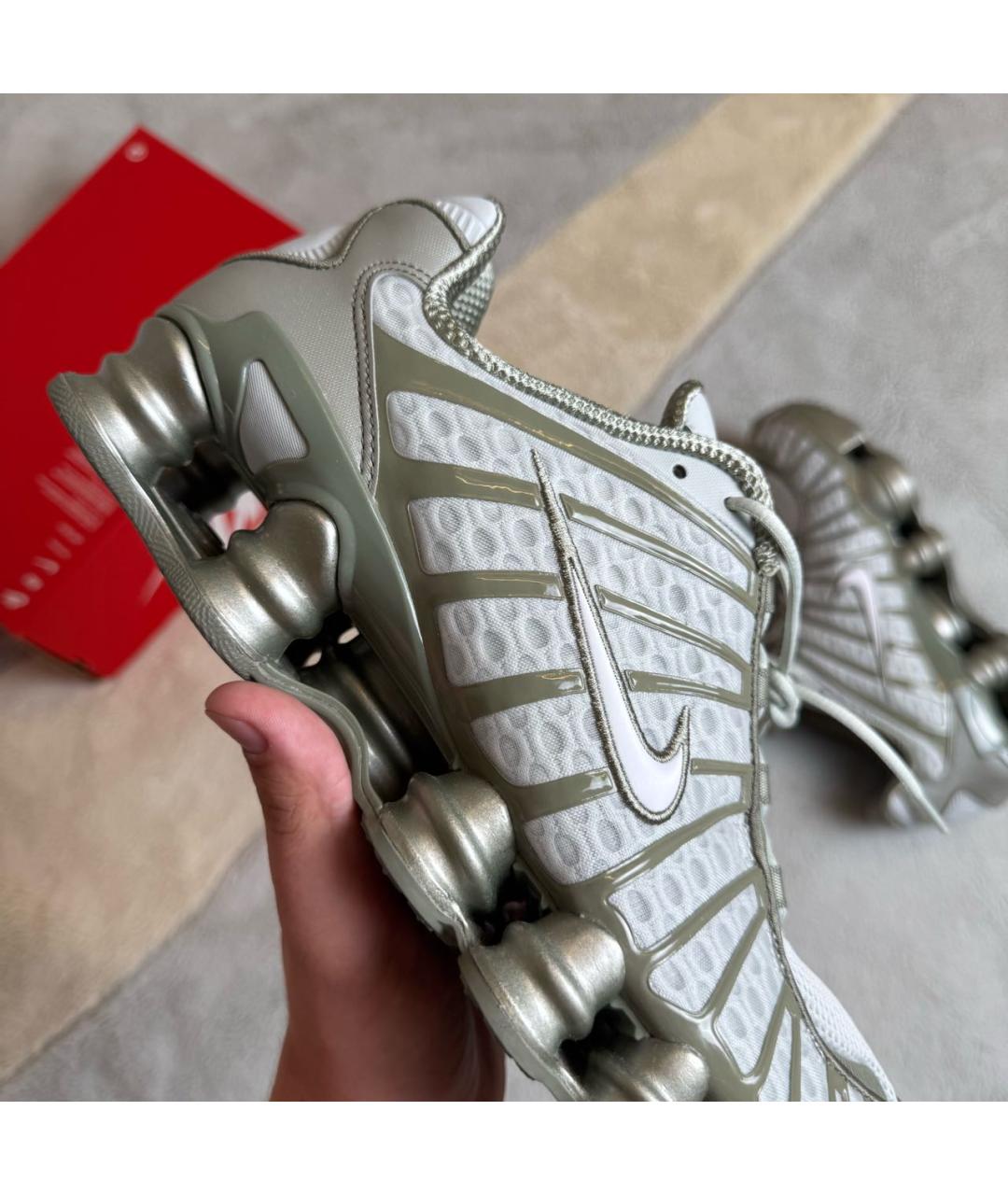 NIKE Зеленые текстильные низкие кроссовки / кеды, фото 5