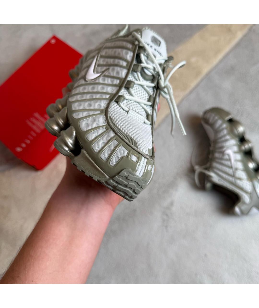 NIKE Зеленые текстильные низкие кроссовки / кеды, фото 7
