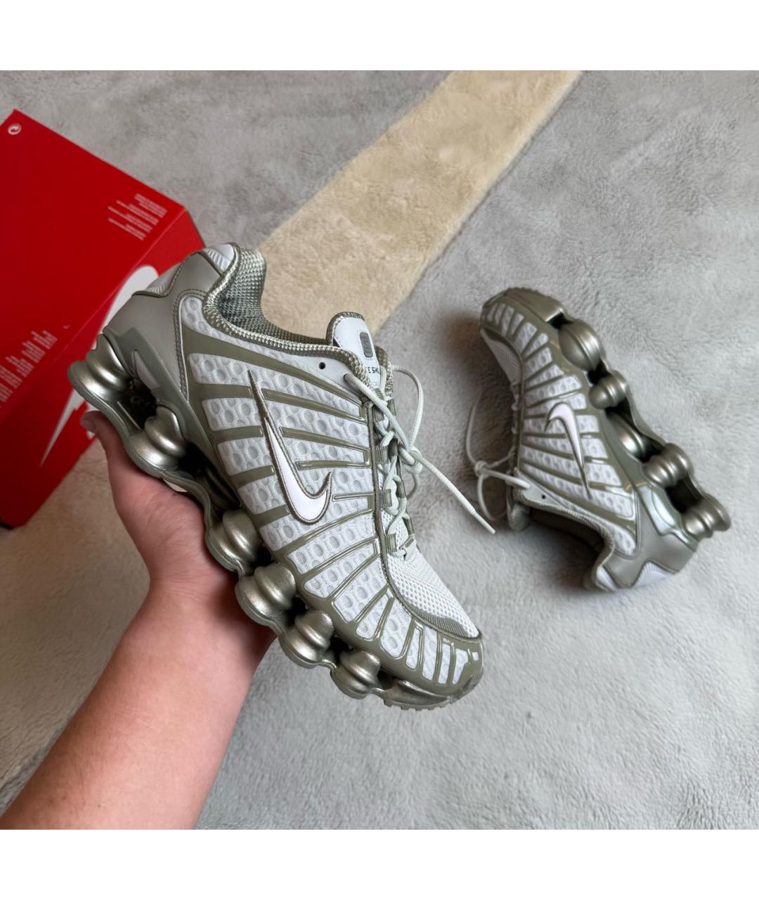 NIKE Зеленые текстильные низкие кроссовки / кеды, фото 2