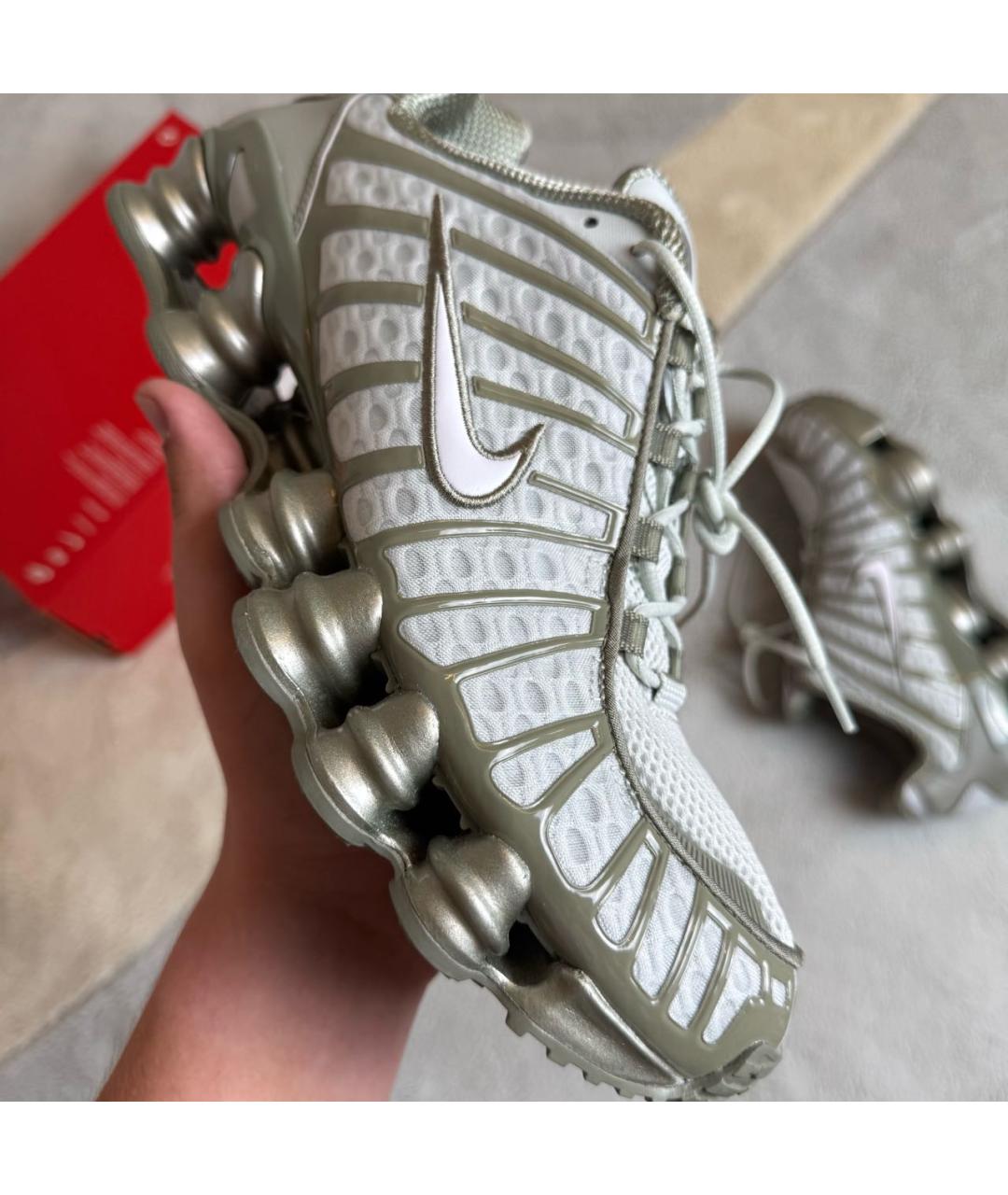 NIKE Зеленые текстильные низкие кроссовки / кеды, фото 6