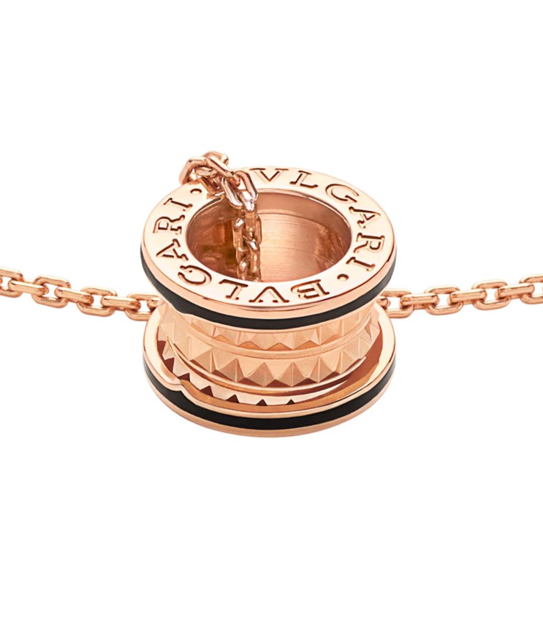 BVLGARI Черная цепочка из розового золота, фото 3