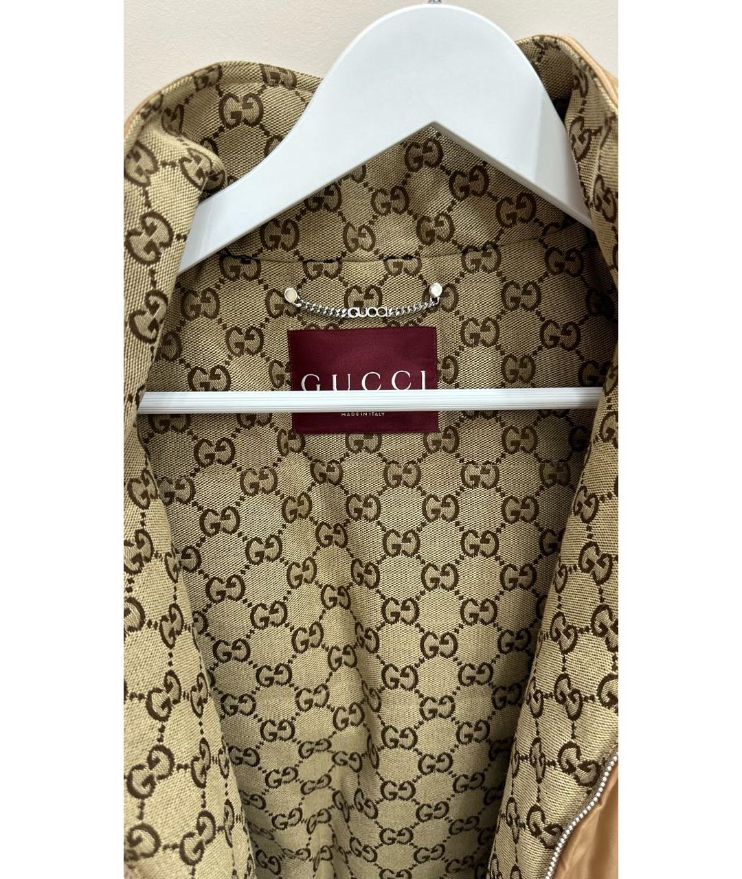 GUCCI Бежевая полиамидовая парка, фото 2