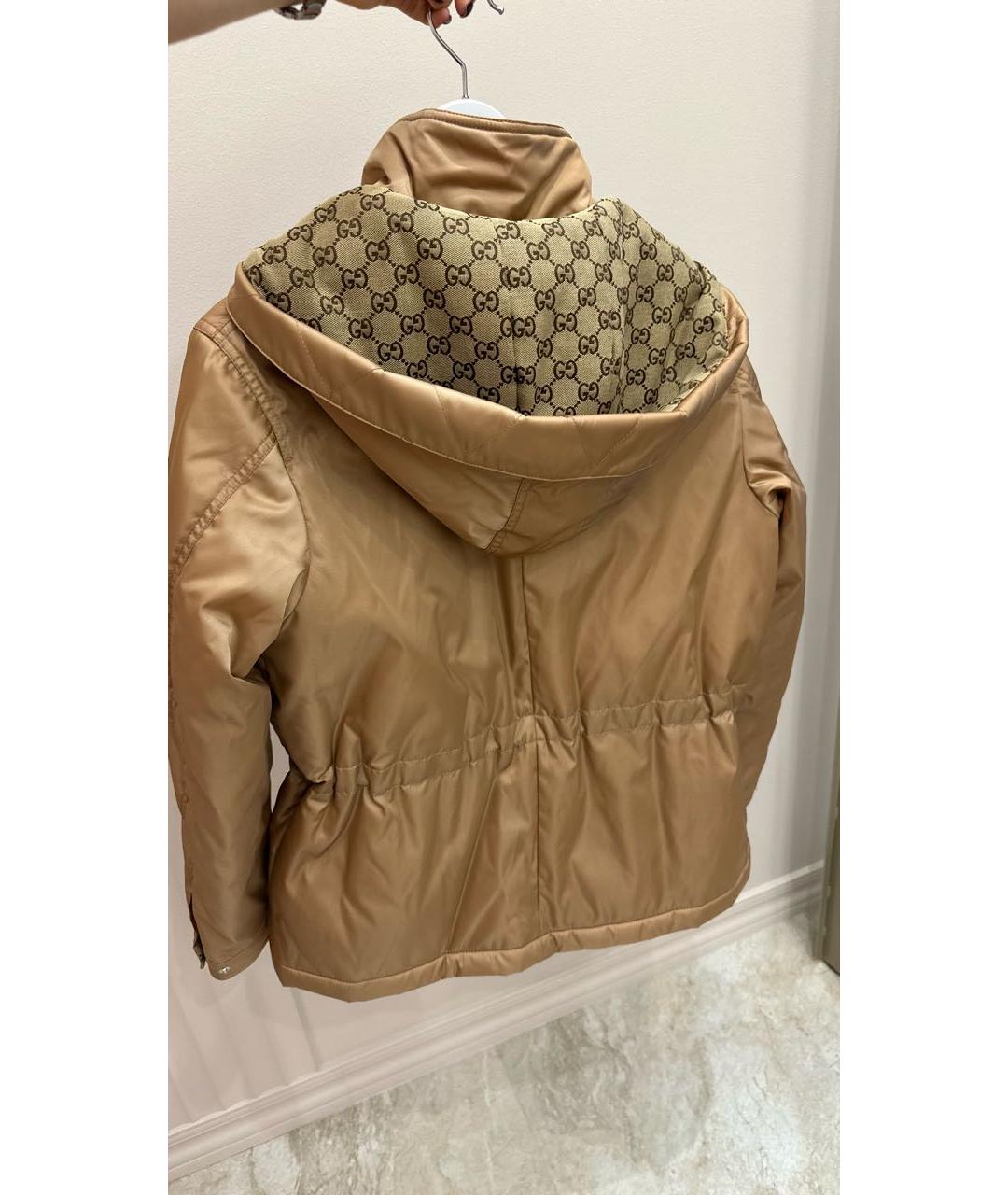 GUCCI Бежевая полиамидовая парка, фото 3