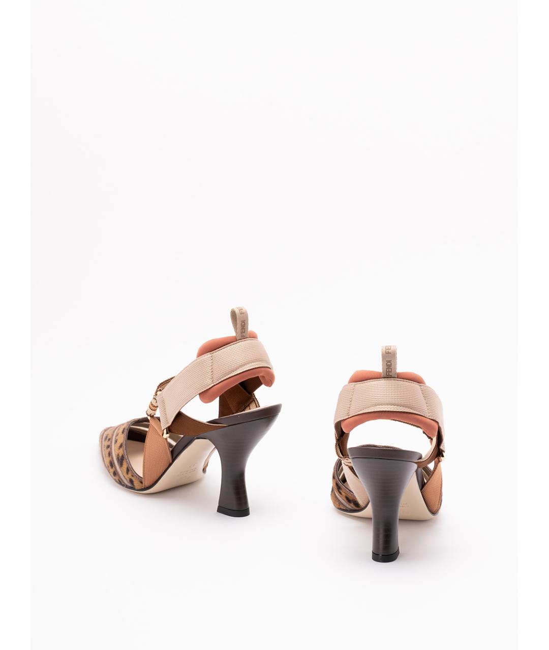 FENDI Коричневые кожаные туфли, фото 3