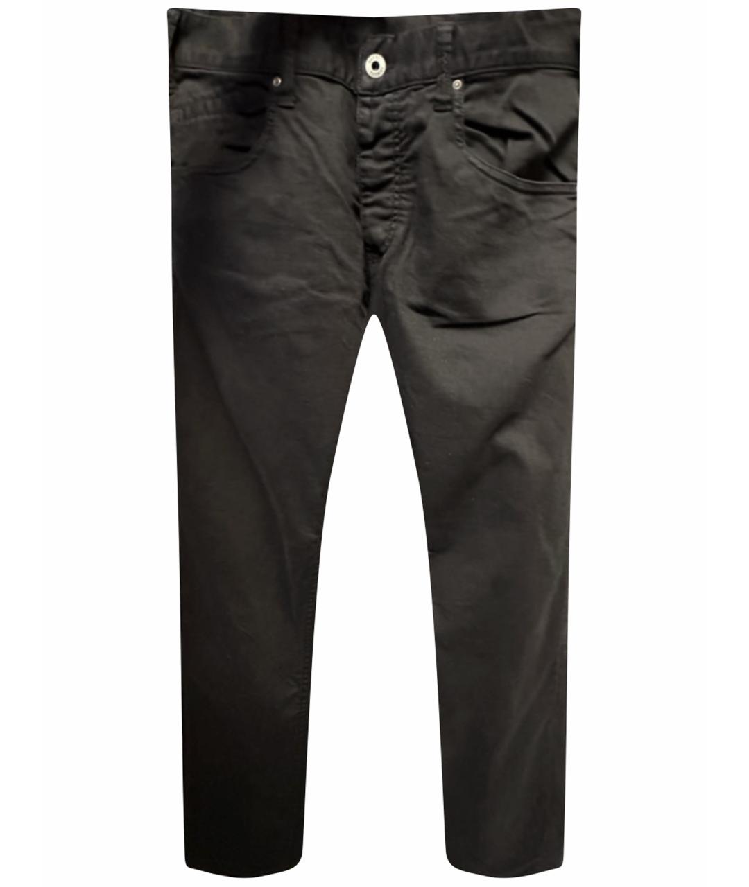 GIORGIO ARMANI Черные хлопко-лиоцелловые прямые джинсы, фото 1