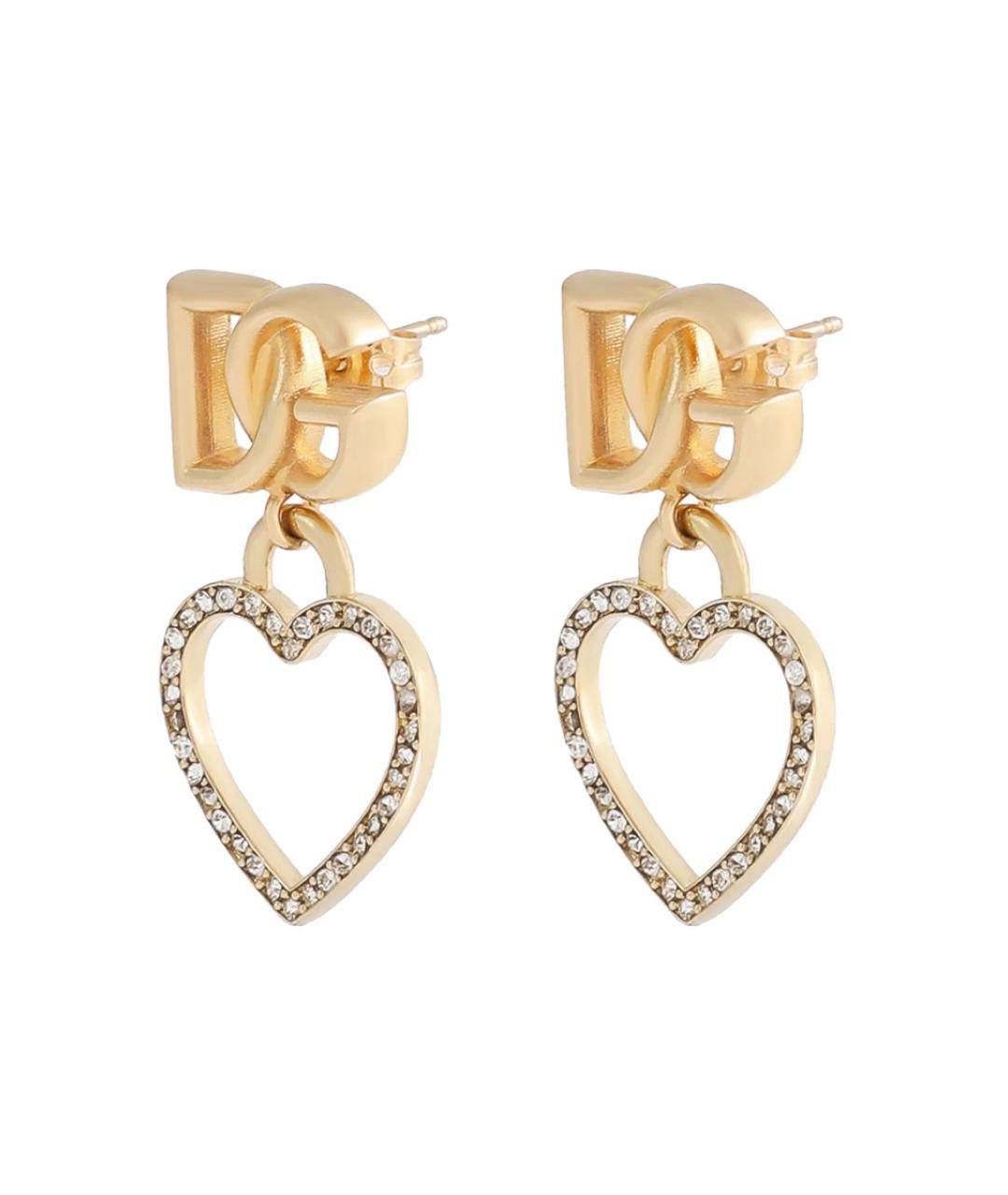 DOLCE&GABBANA Золотые металлические серьги, фото 2