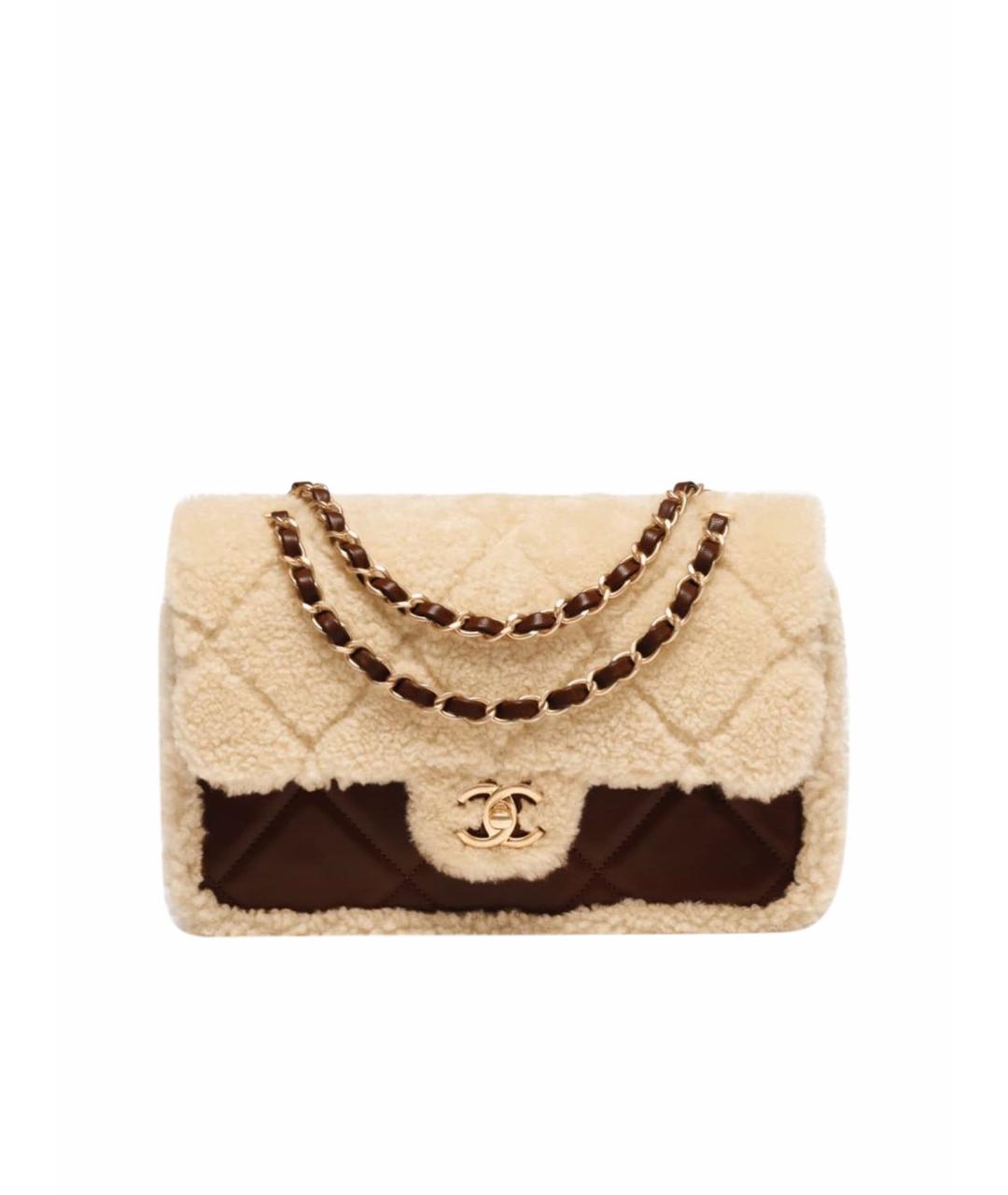 CHANEL Коричневая кожаная сумка через плечо, фото 1