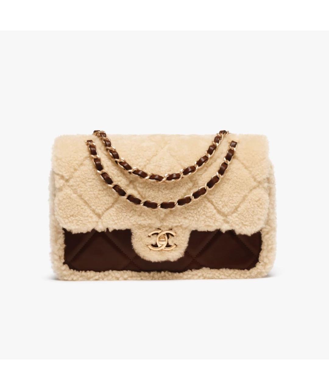 CHANEL Коричневая кожаная сумка через плечо, фото 3