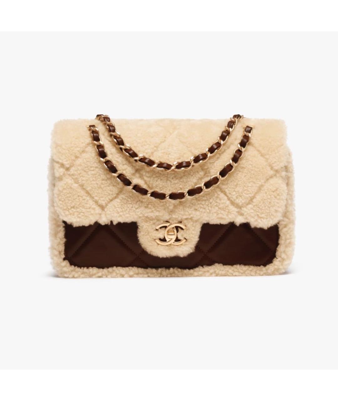 CHANEL Коричневая кожаная сумка через плечо, фото 2