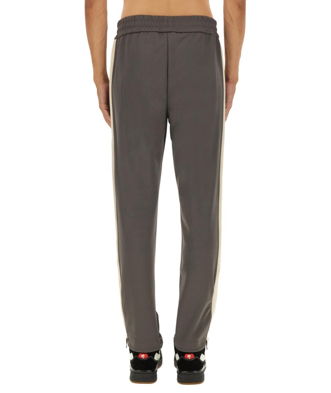 PALM ANGELS Серые хлопковые повседневные брюки, фото 3