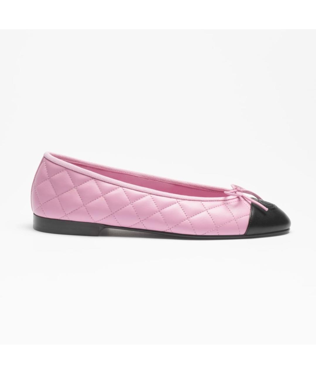 CHANEL Розовые кожаные балетки, фото 4
