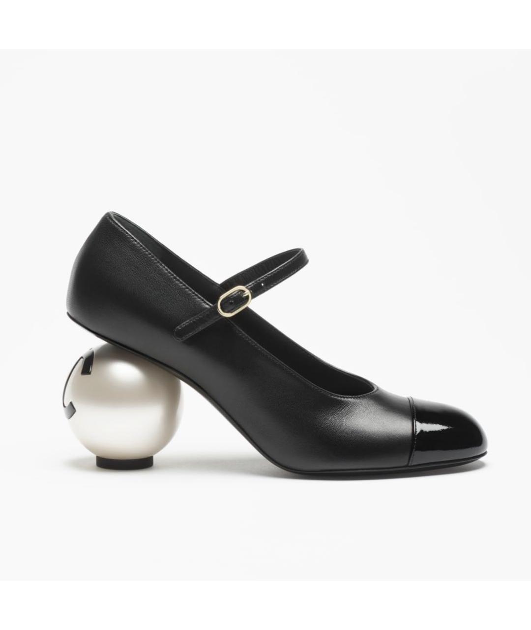 CHANEL Черные кожаные туфли, фото 4