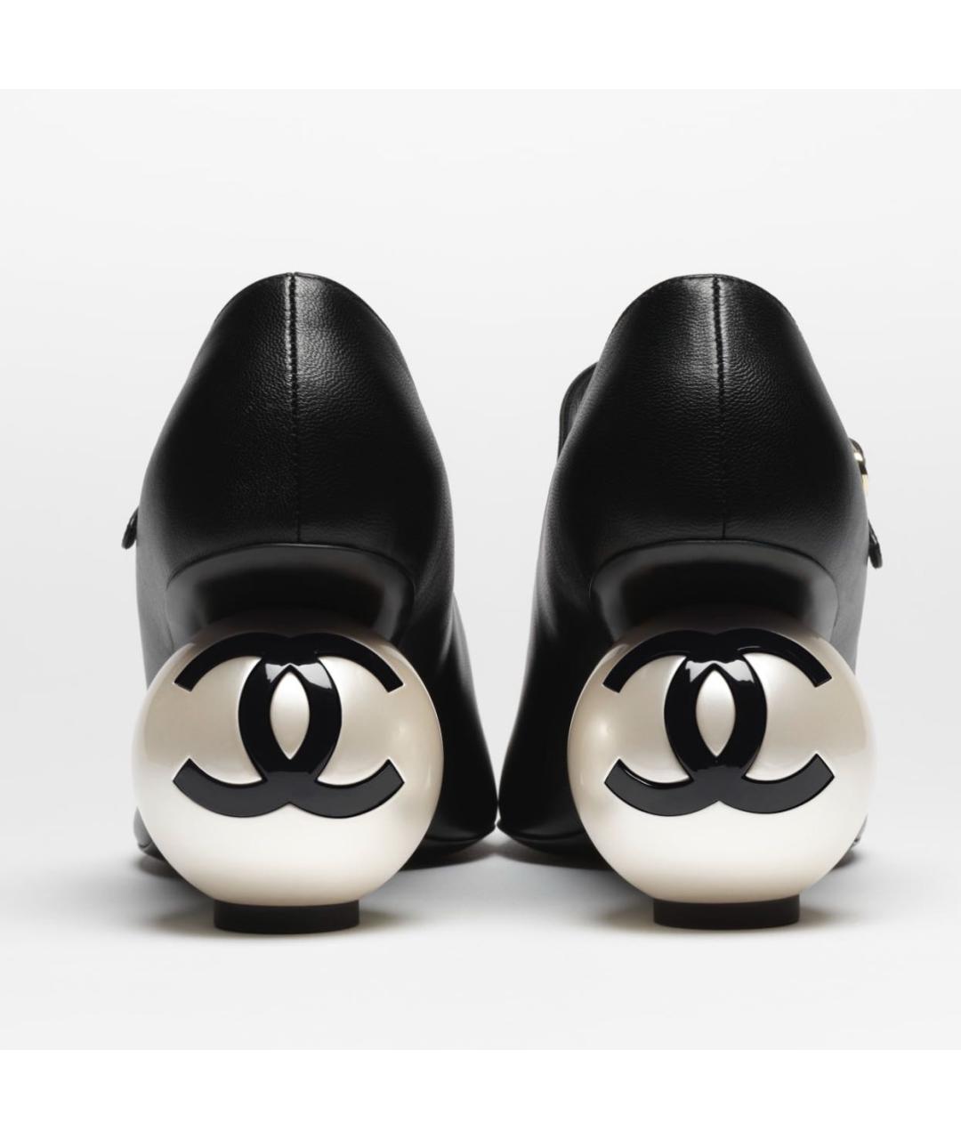 CHANEL Черные кожаные туфли, фото 3