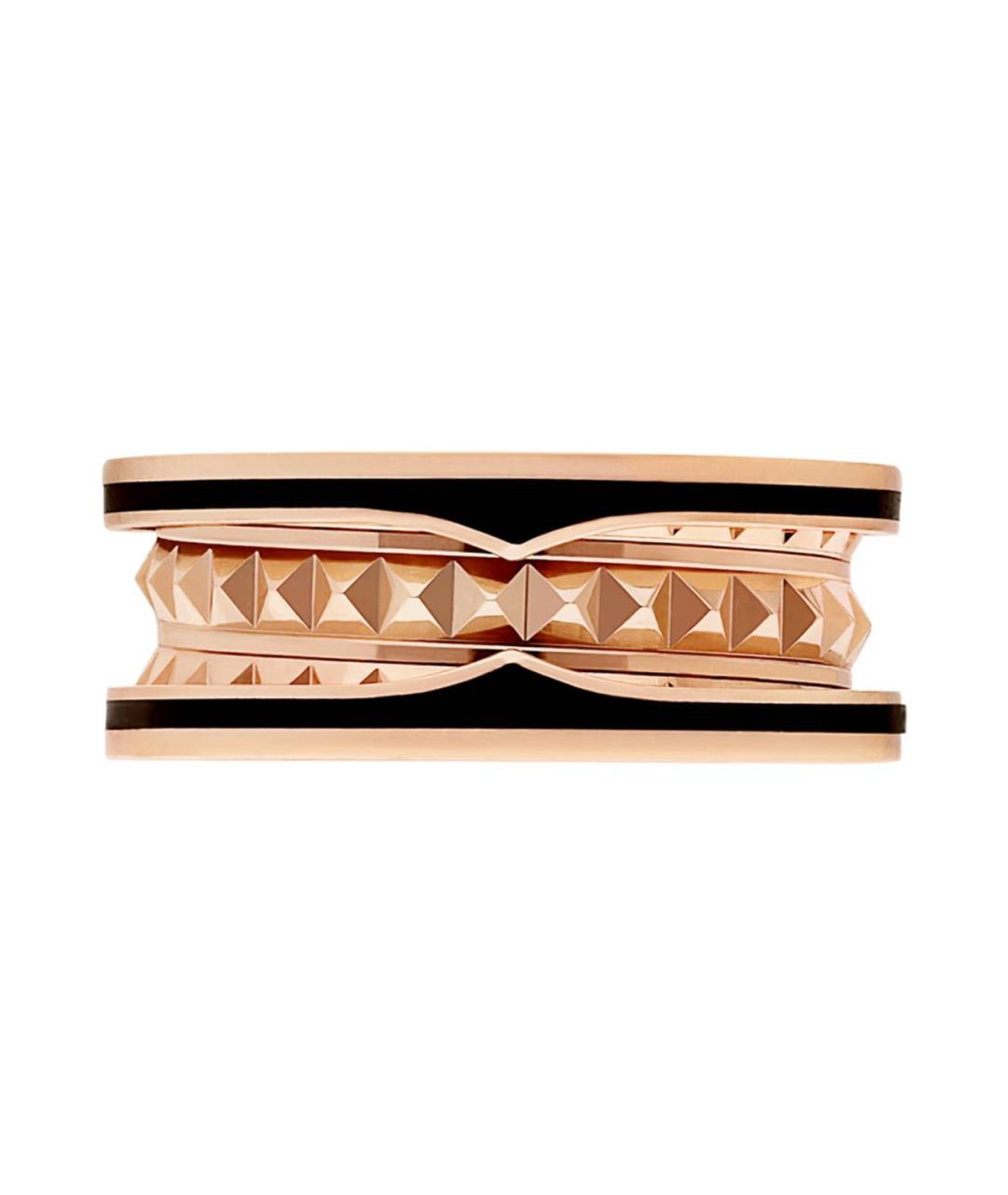 BVLGARI Черное кольцо из розового золота, фото 3